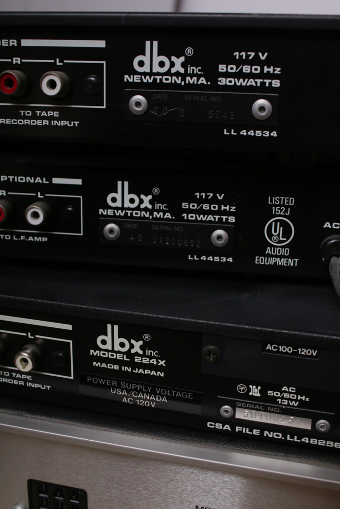 dbx Noise Reduction, Synthesizer and Range Expander Audio Components