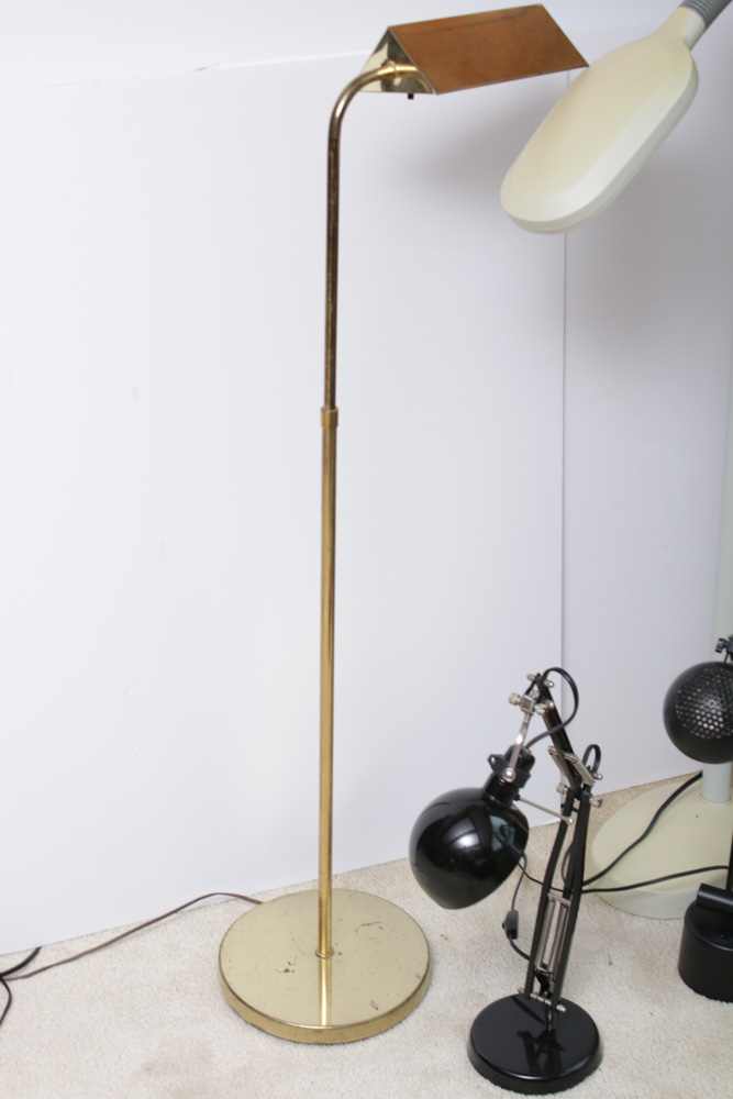Adjustable Desk Lamps, Brass Floor Lamp and Ott Light