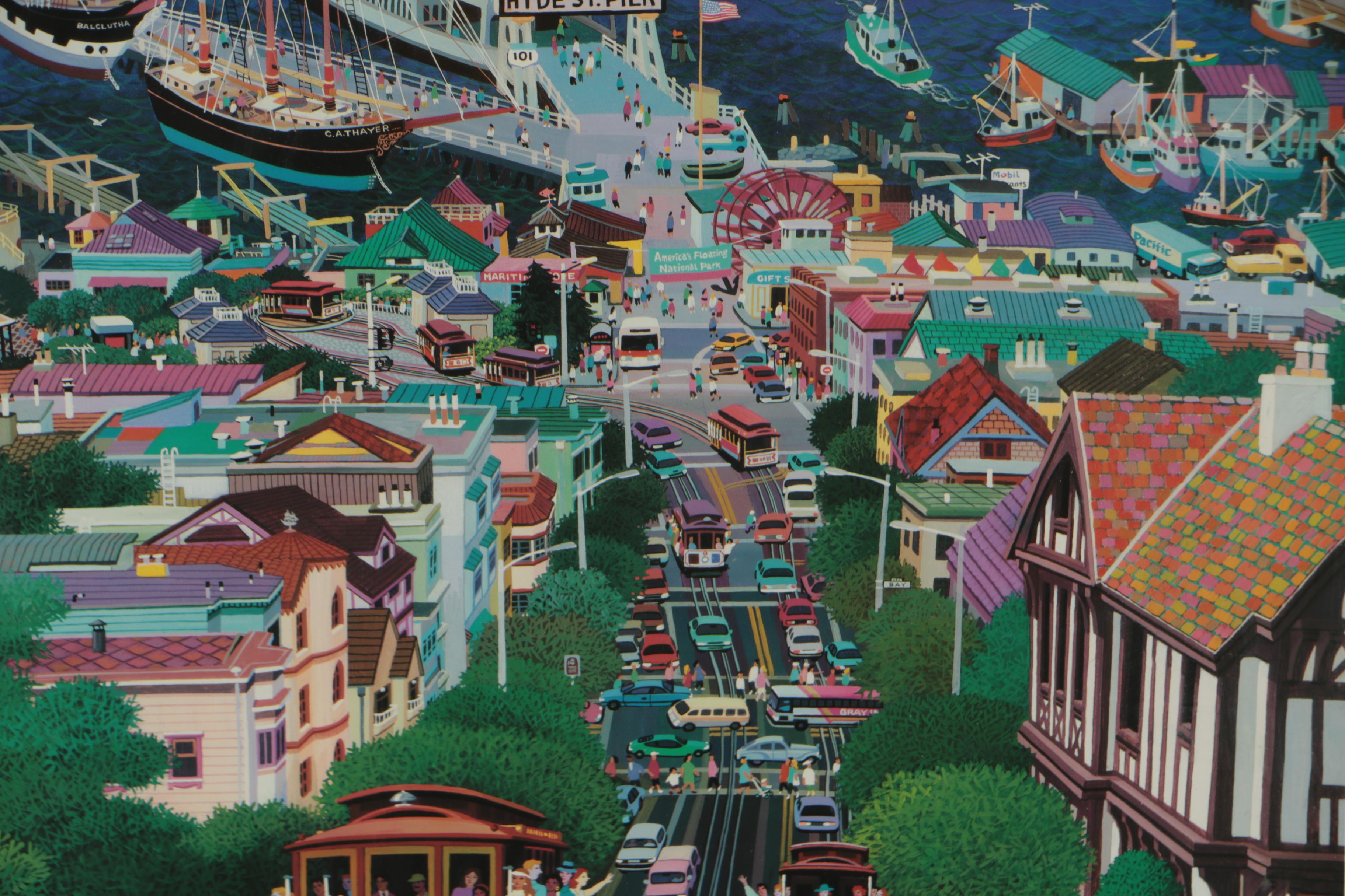 Alexander Chen Offset Lithograph "Hyde Street Pier"