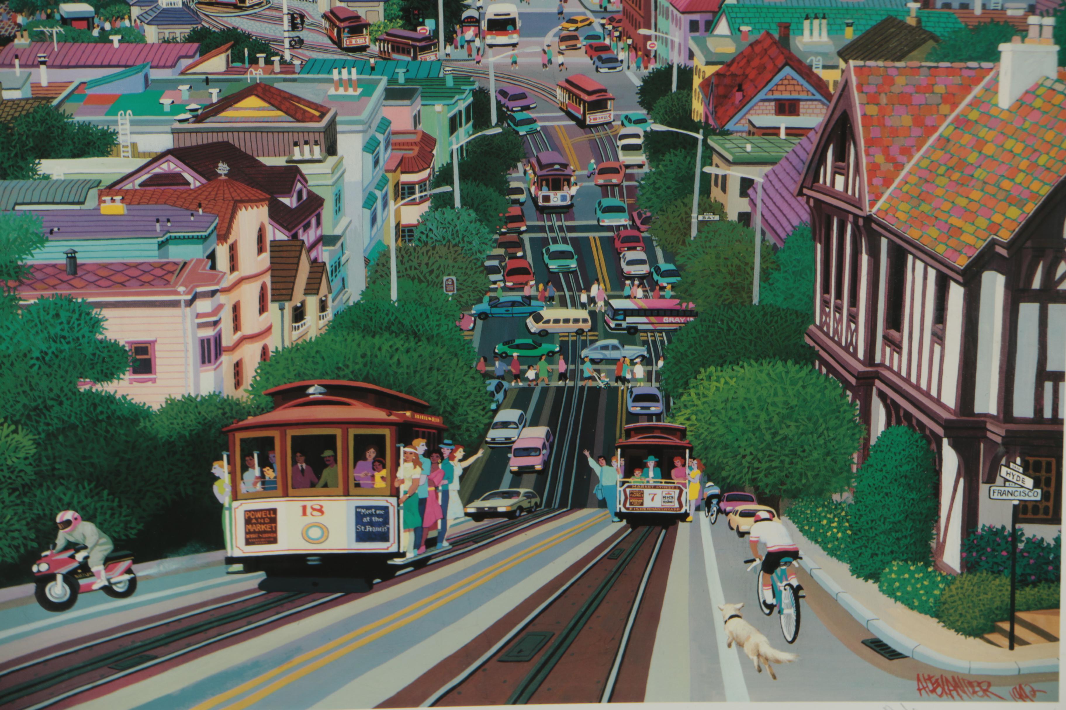 Alexander Chen Offset Lithograph "Hyde Street Pier"