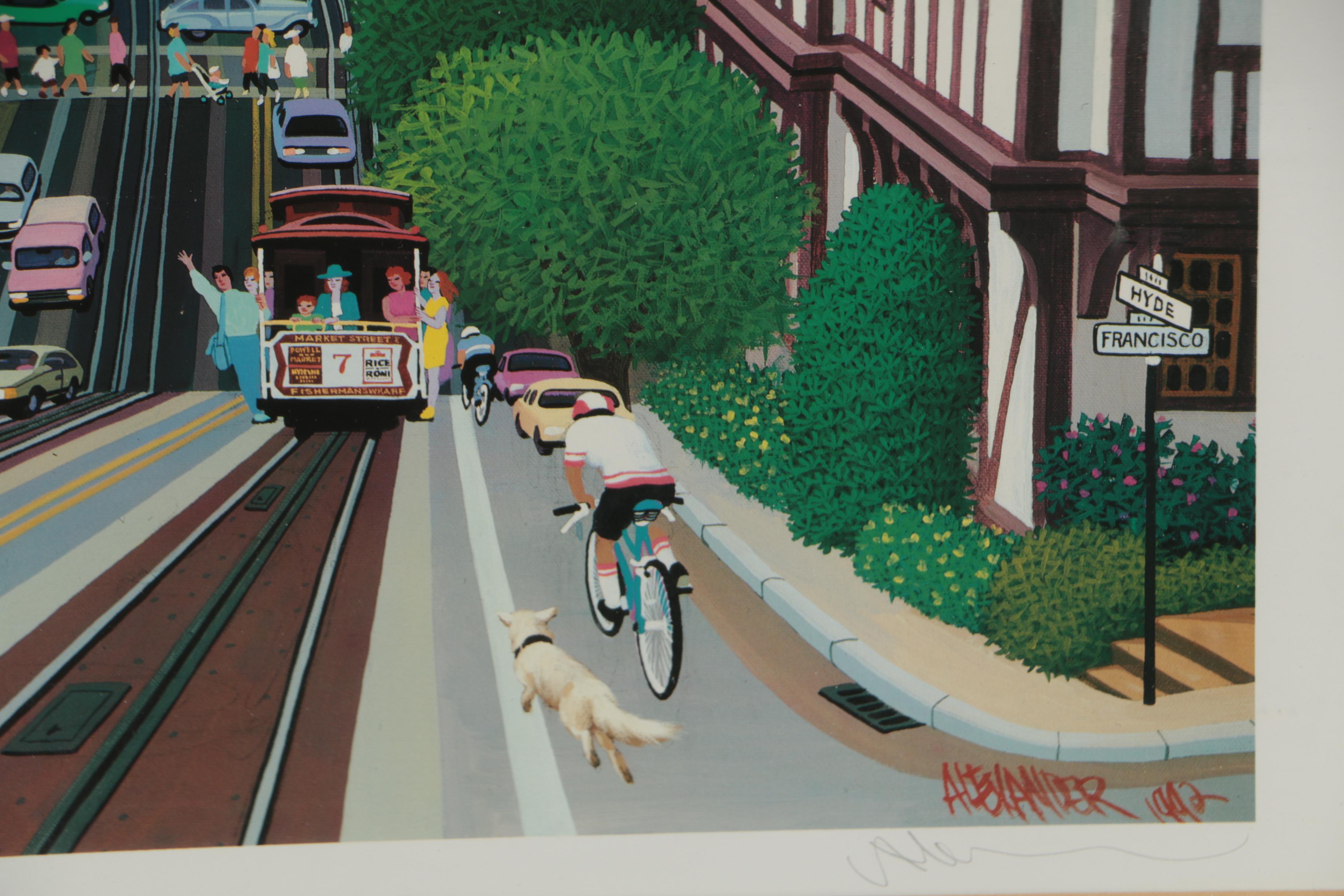 Alexander Chen Offset Lithograph "Hyde Street Pier"