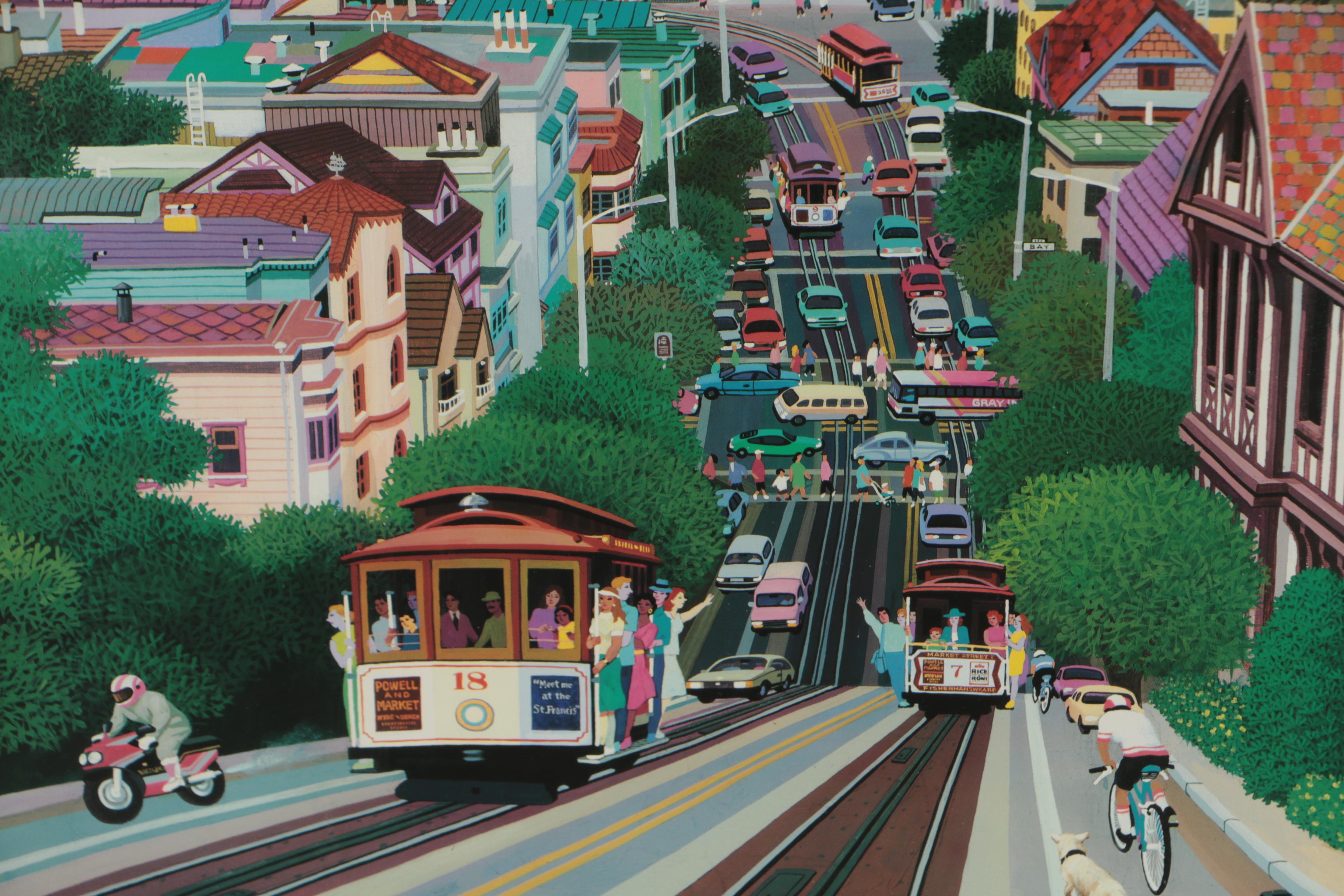 Alexander Chen Offset Lithograph "Hyde Street Pier"