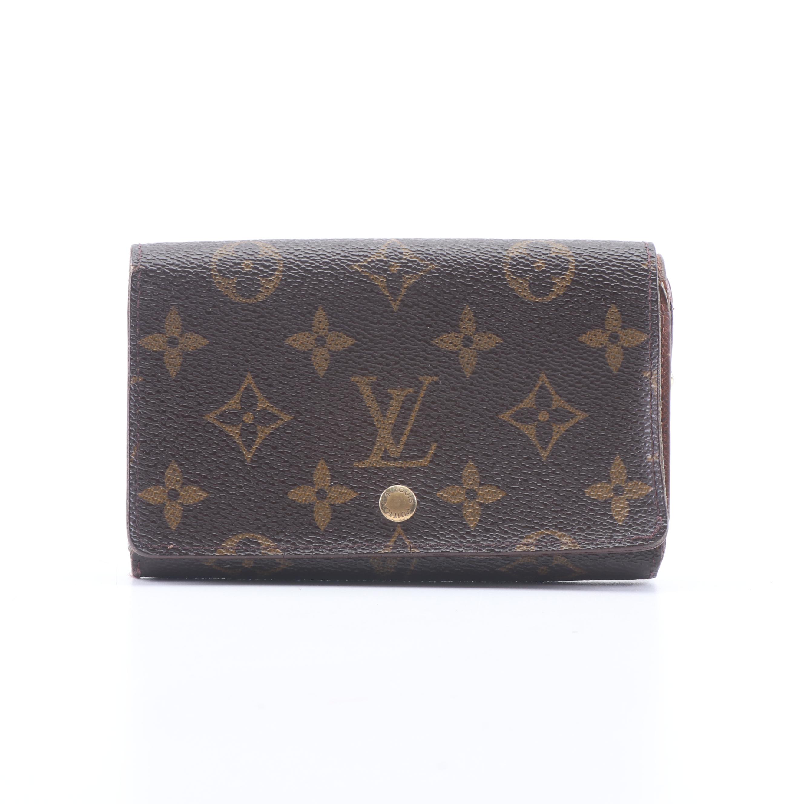 Louis Vuitton Paris Monogram Canvas Wallet and Cell Phone Case