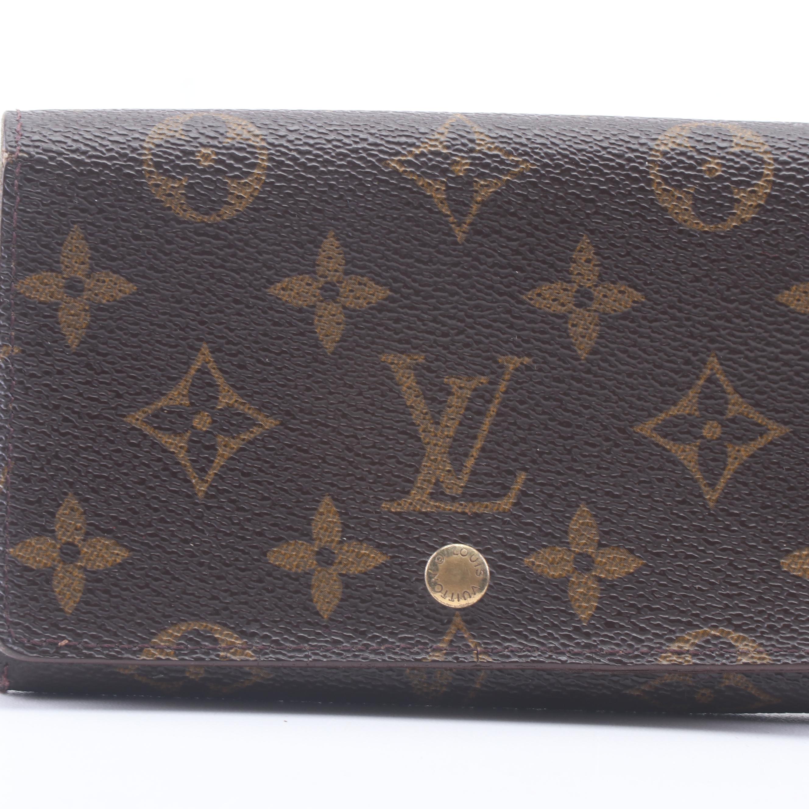 Louis Vuitton Paris Monogram Canvas Wallet and Cell Phone Case