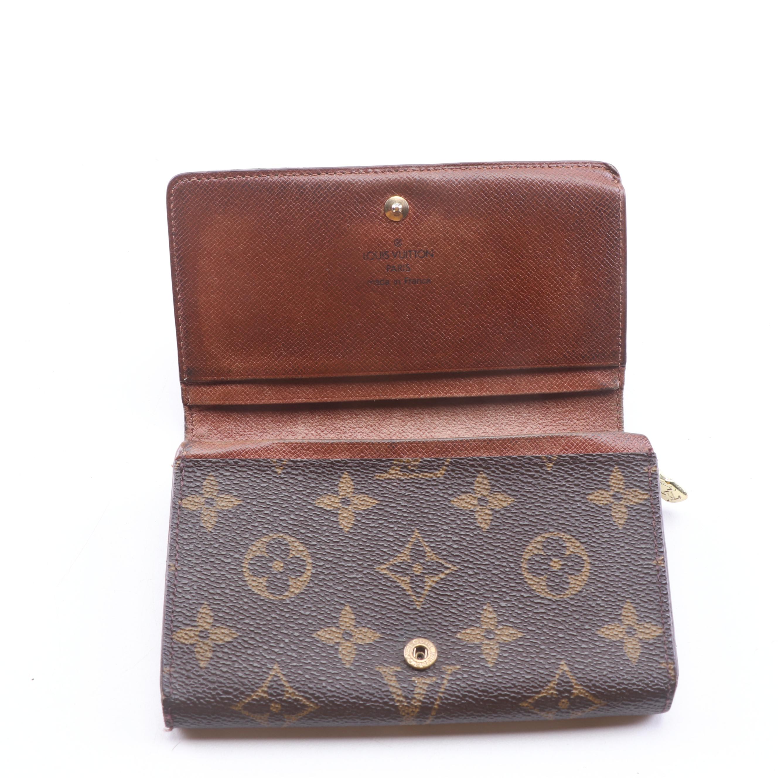 Louis Vuitton Paris Monogram Canvas Wallet and Cell Phone Case