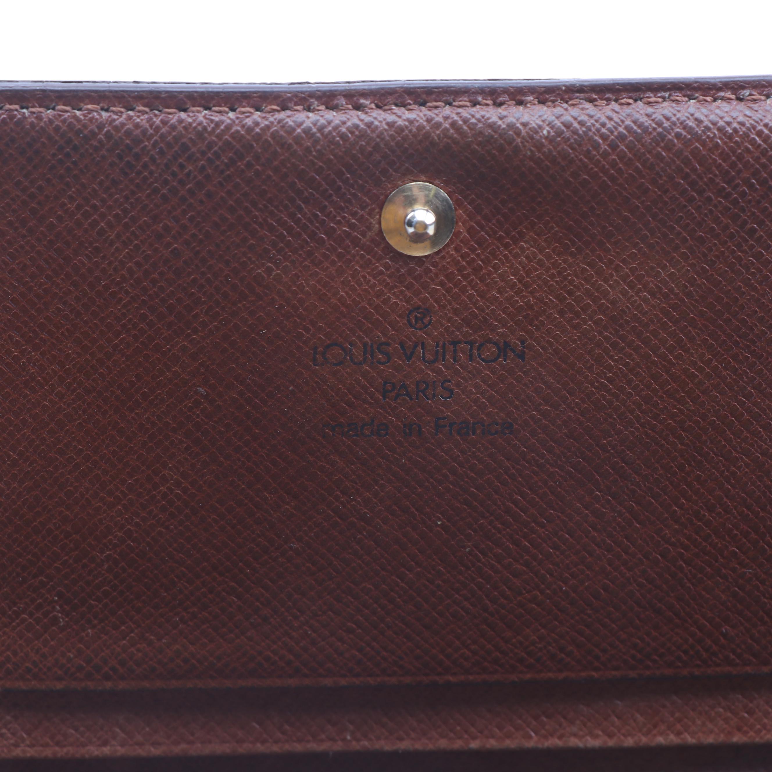 Louis Vuitton Paris Monogram Canvas Wallet and Cell Phone Case