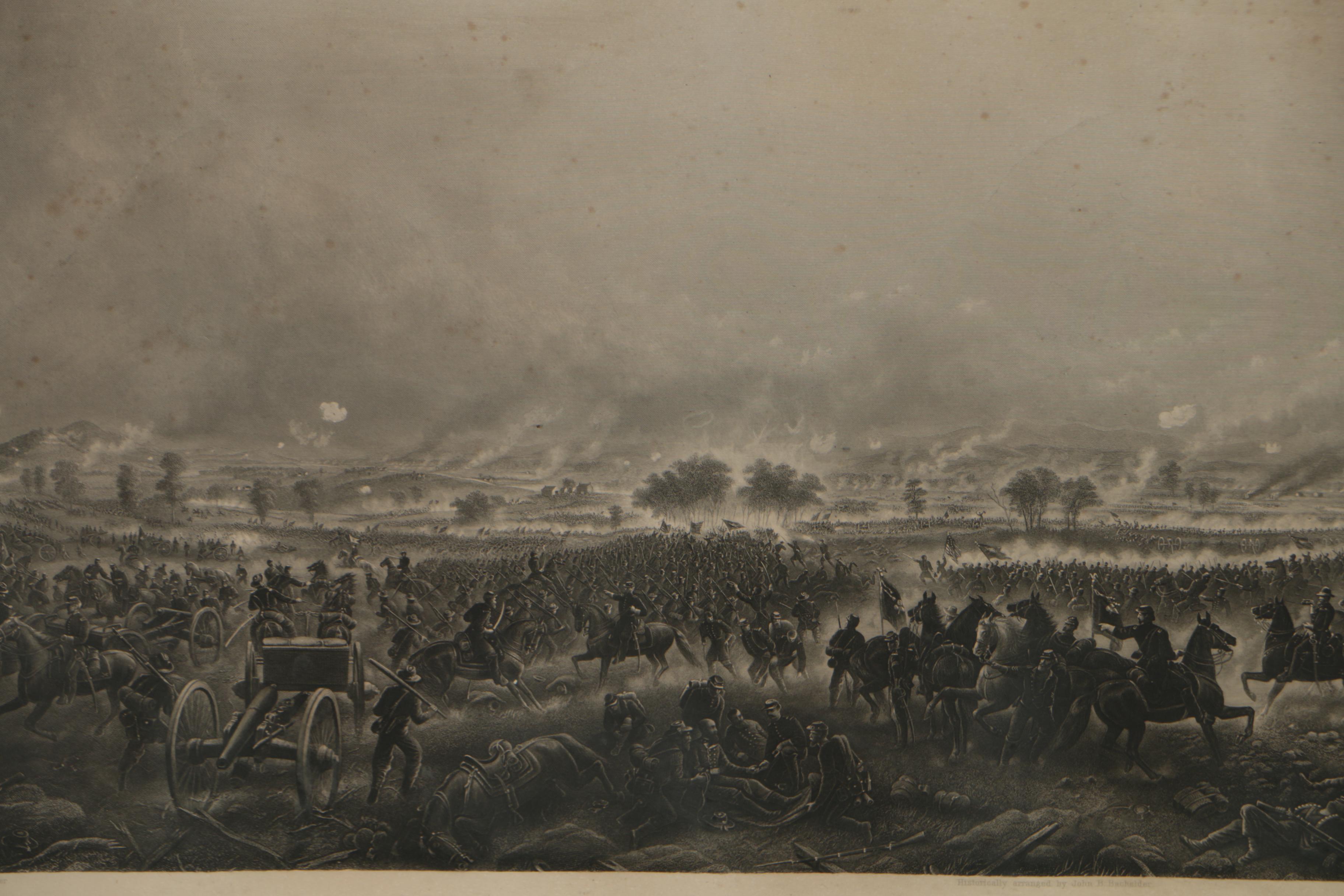 H.B. Hall Jr. Electrotype Engraving after James Walker "Battle of Gettysburg"