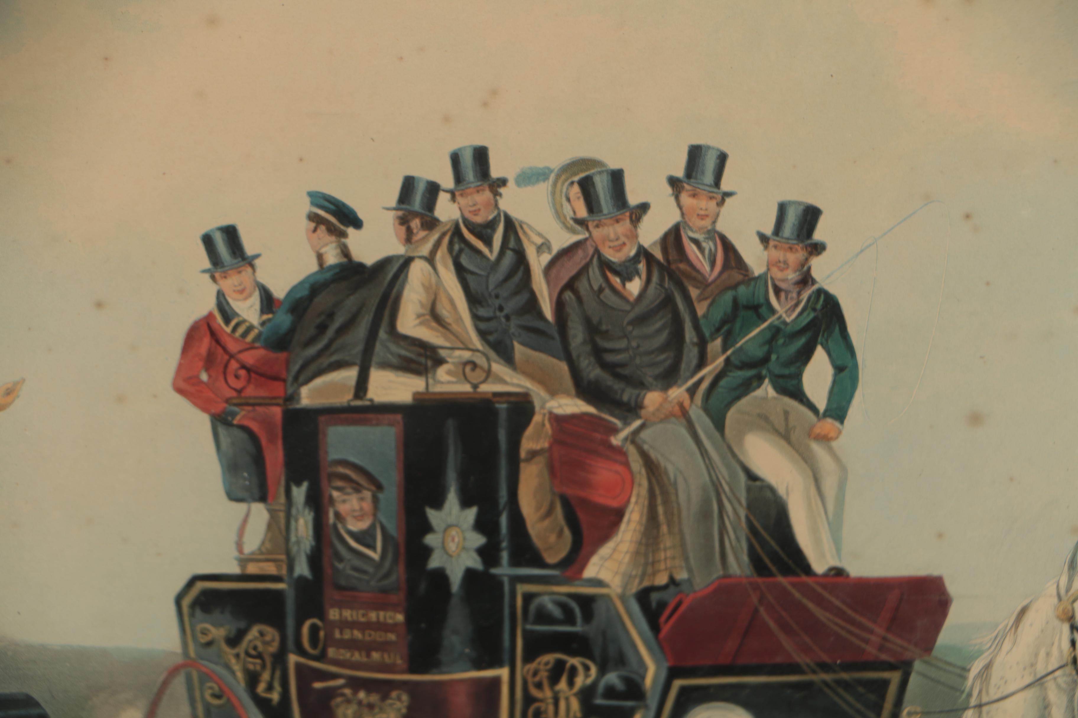 Charles Hunt Etching after William J. Shayer "The Brighton Day Mails"