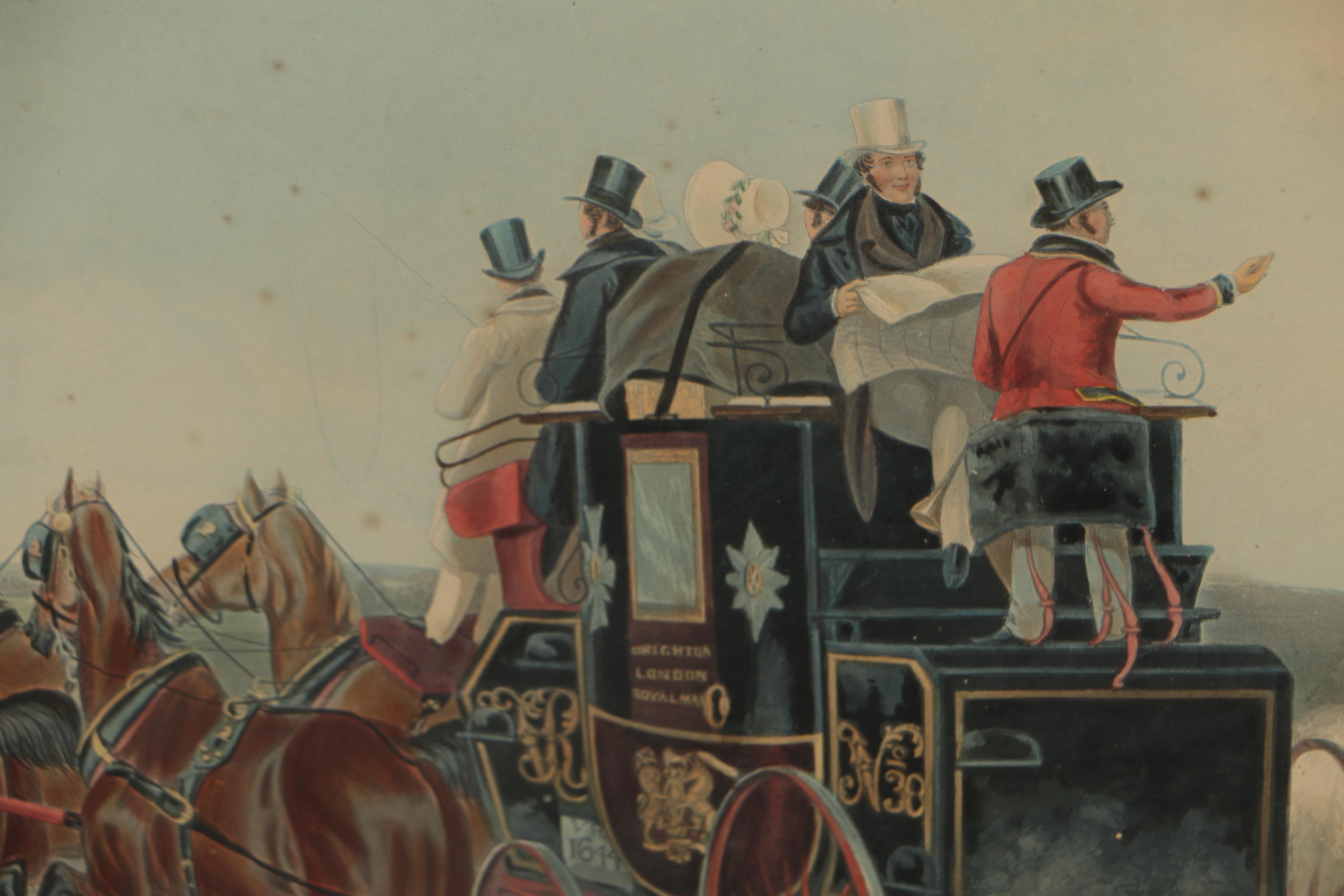 Charles Hunt Etching after William J. Shayer "The Brighton Day Mails"