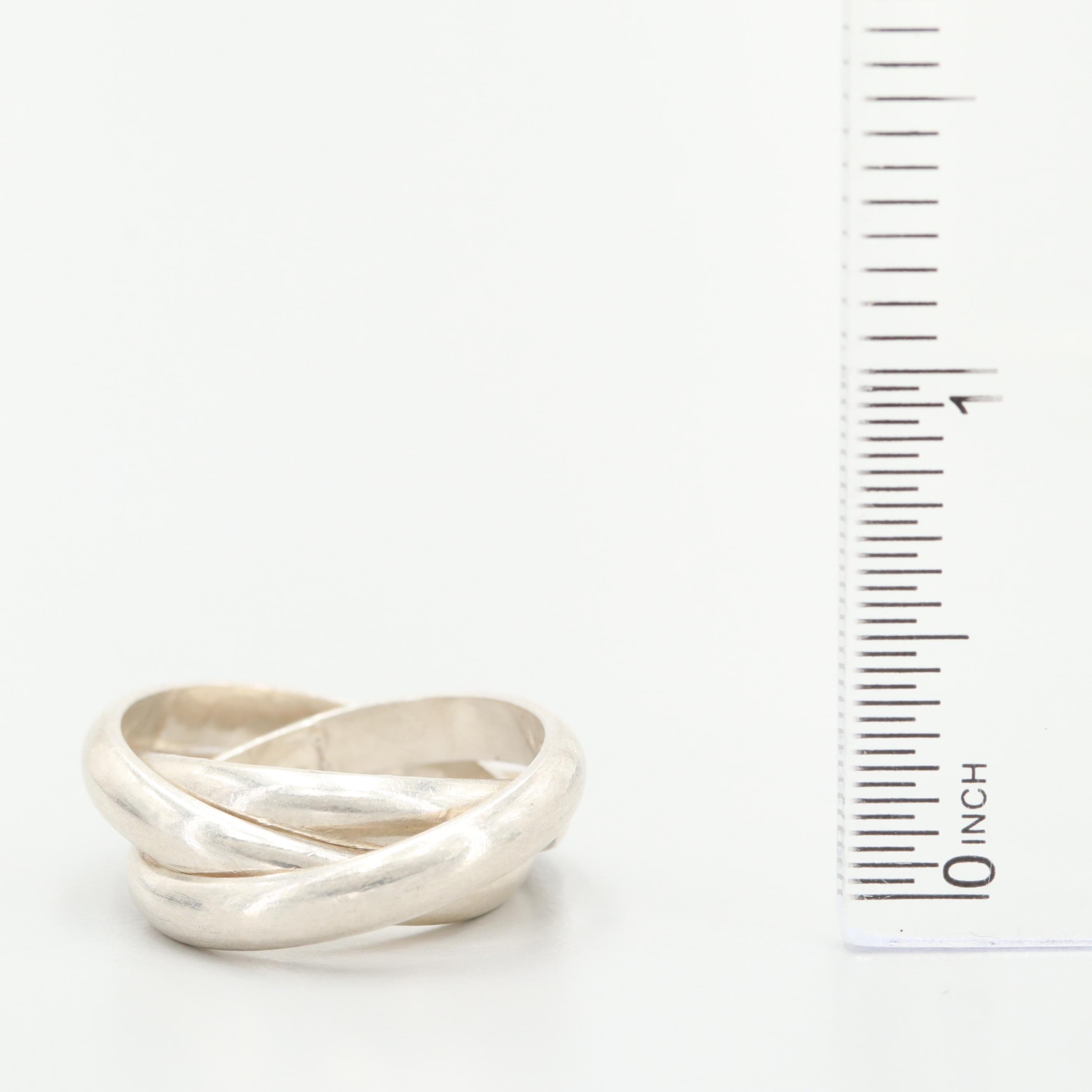 Sterling Silver Interlocking Rings