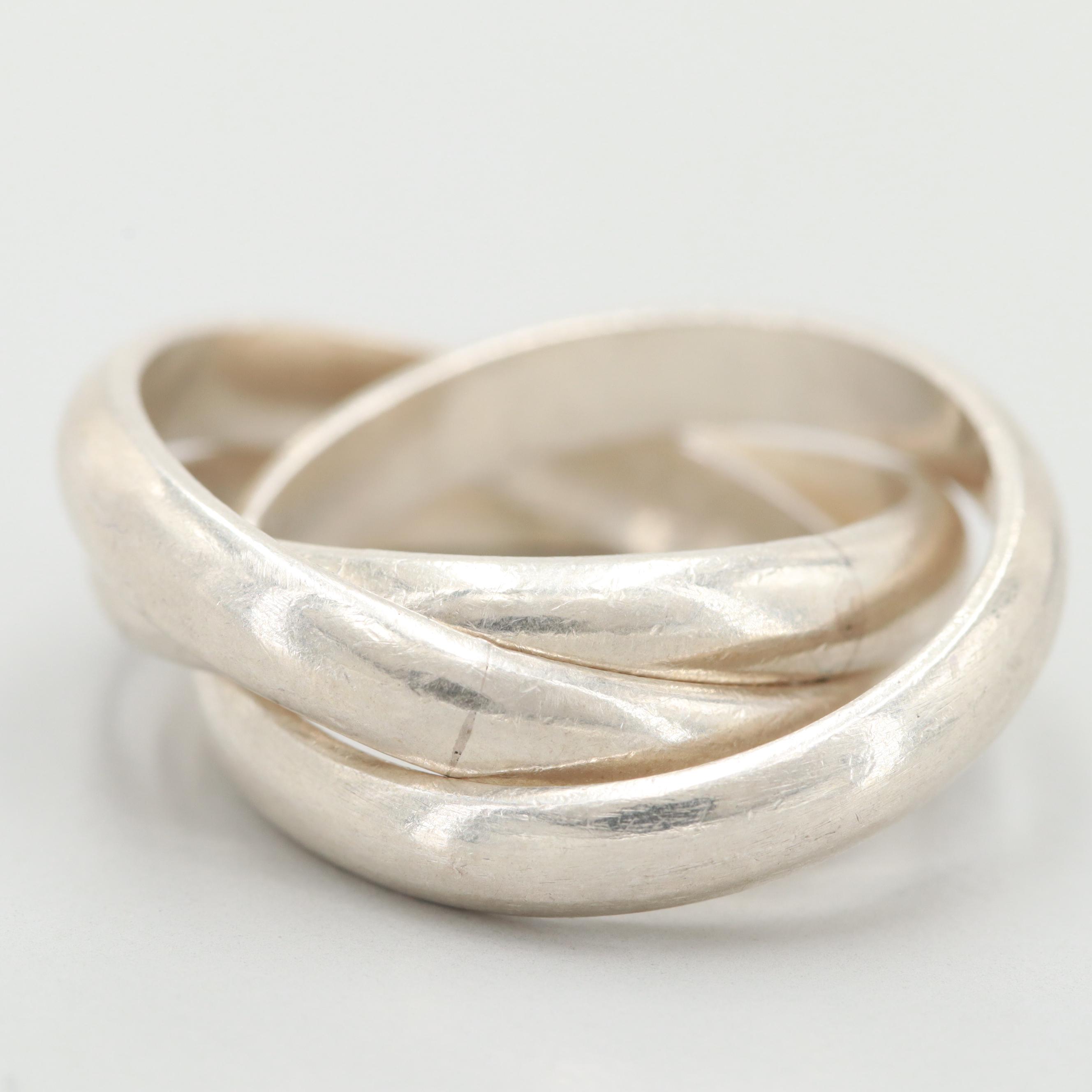 Sterling Silver Interlocking Rings