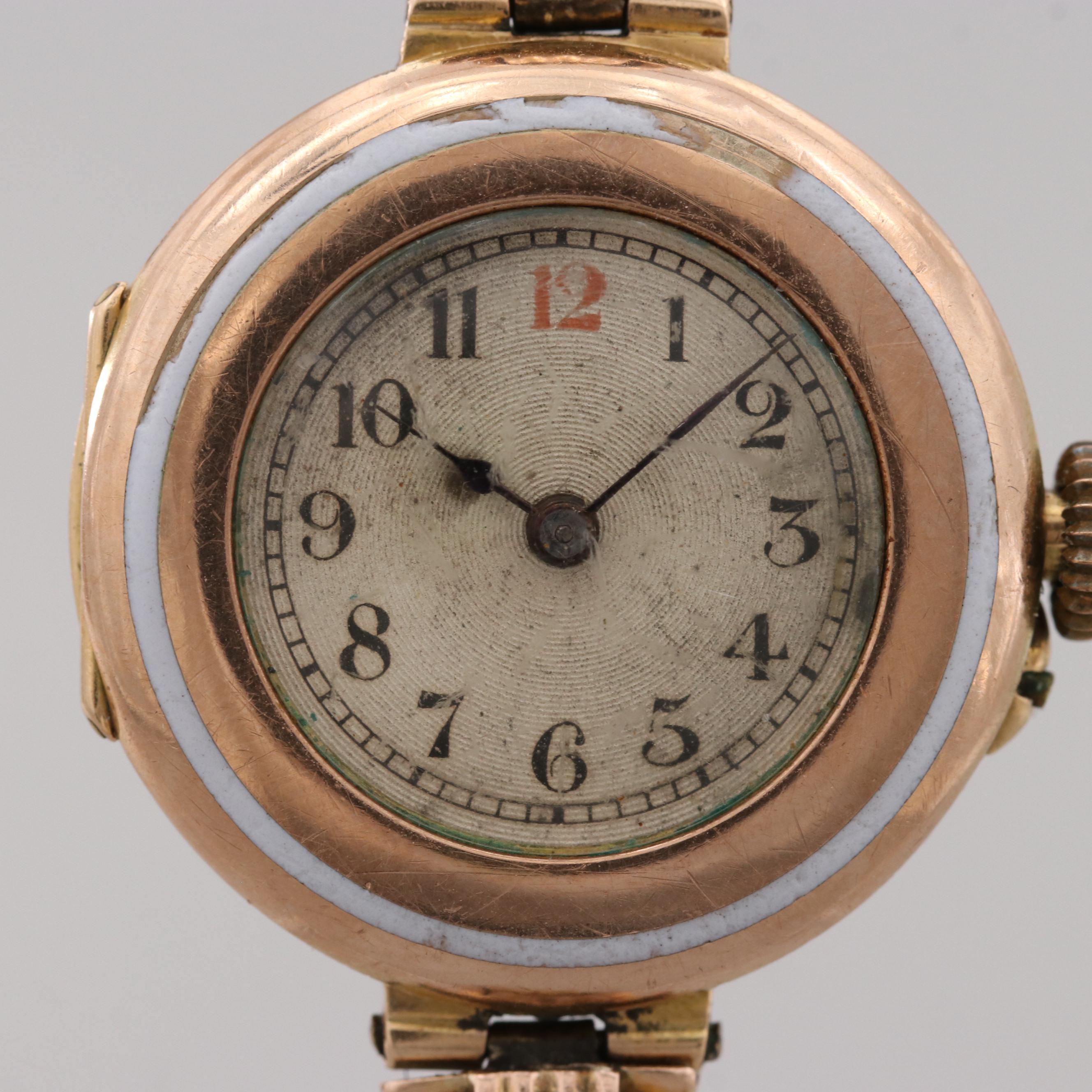 Antique Rolex 15K Yellow Gold Watch