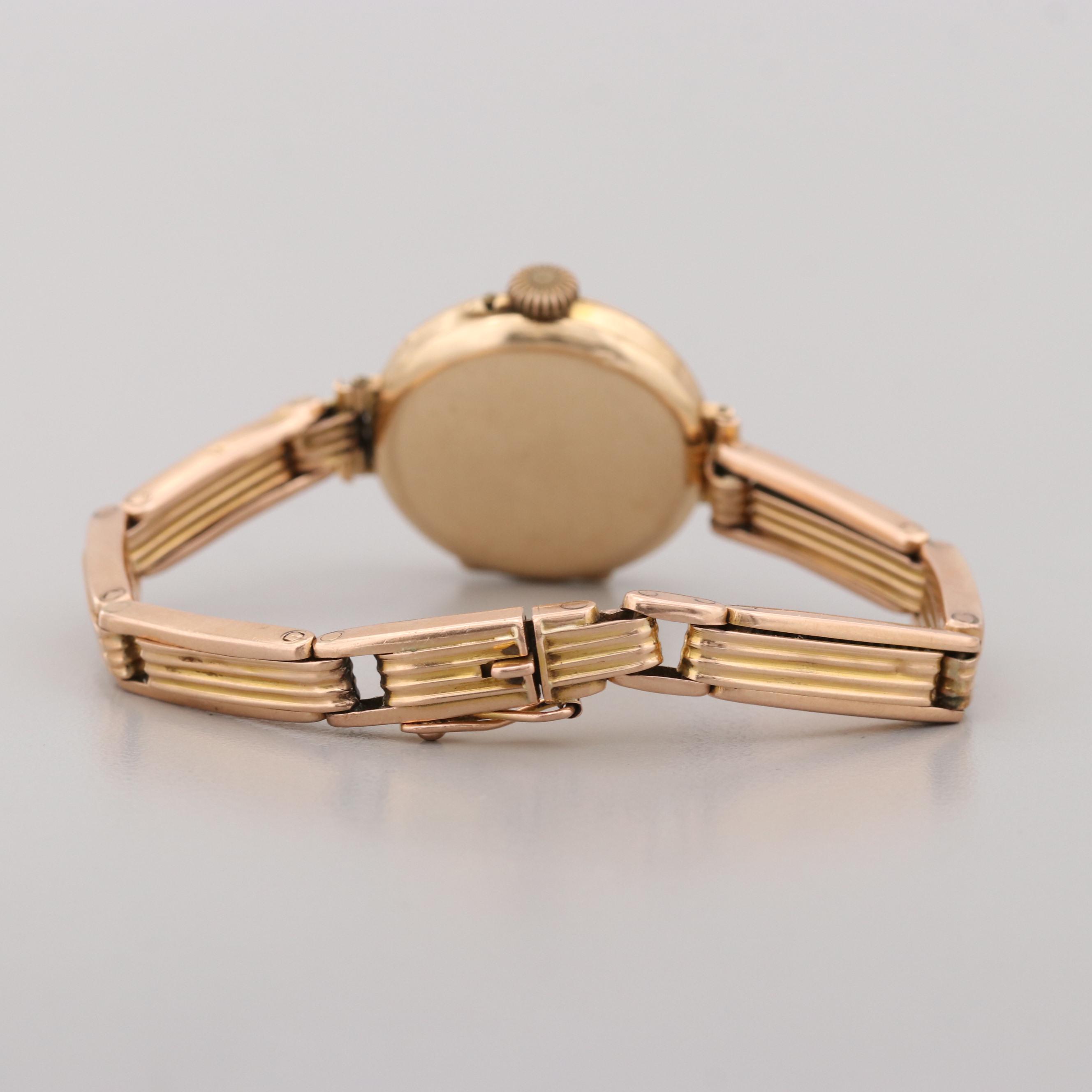 Antique Rolex 15K Yellow Gold Watch