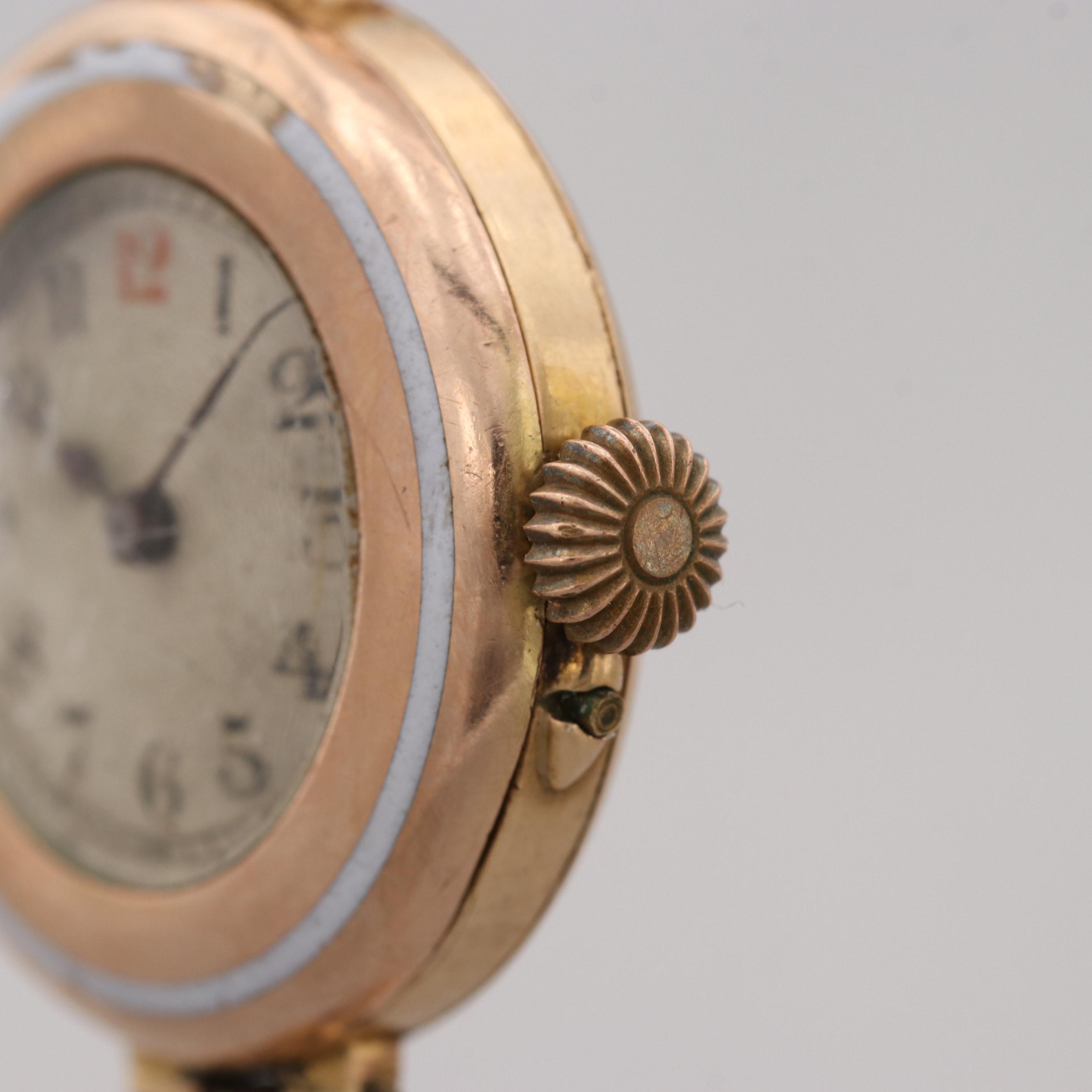 Antique Rolex 15K Yellow Gold Watch