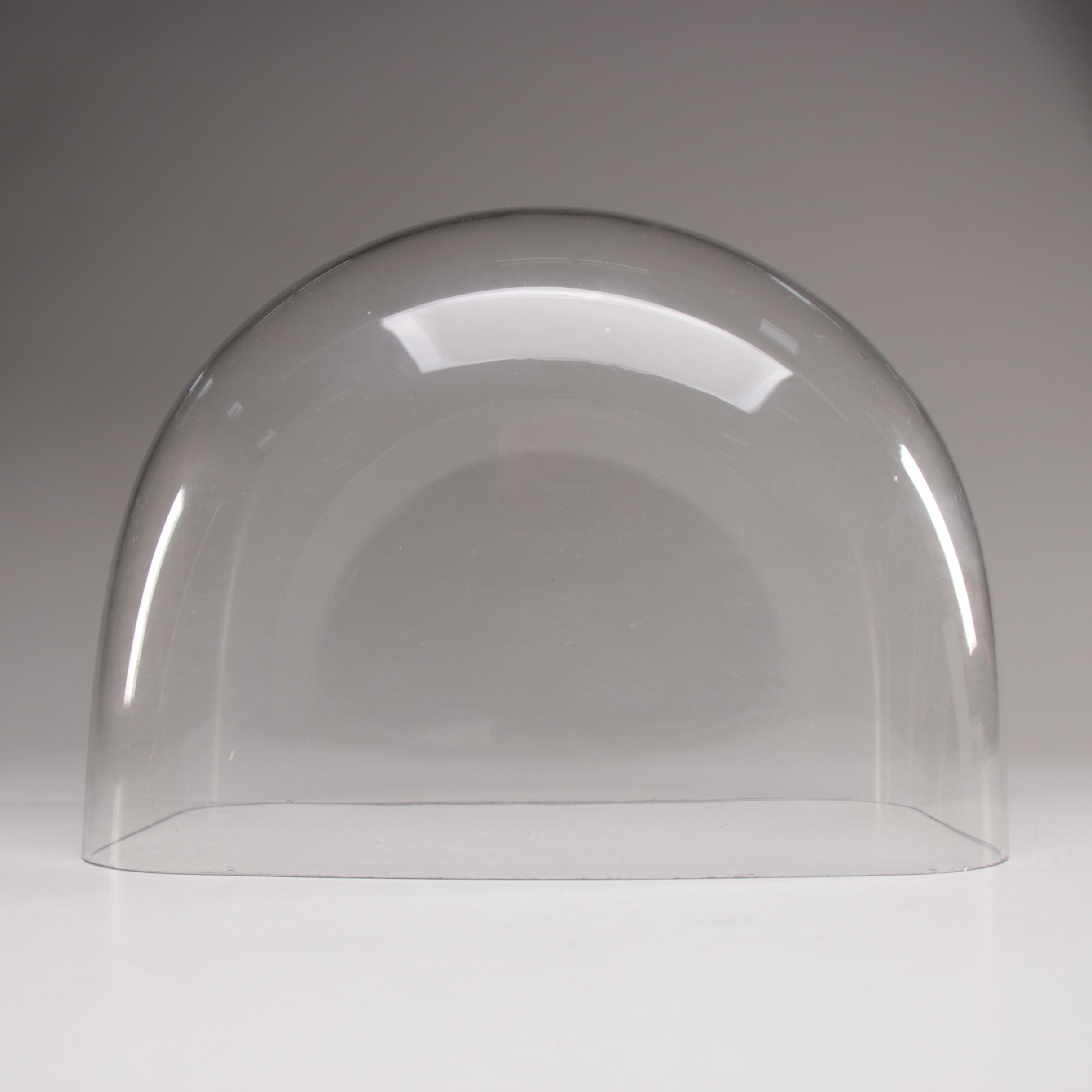 Glass Dome Display Case with Footed Wood Base