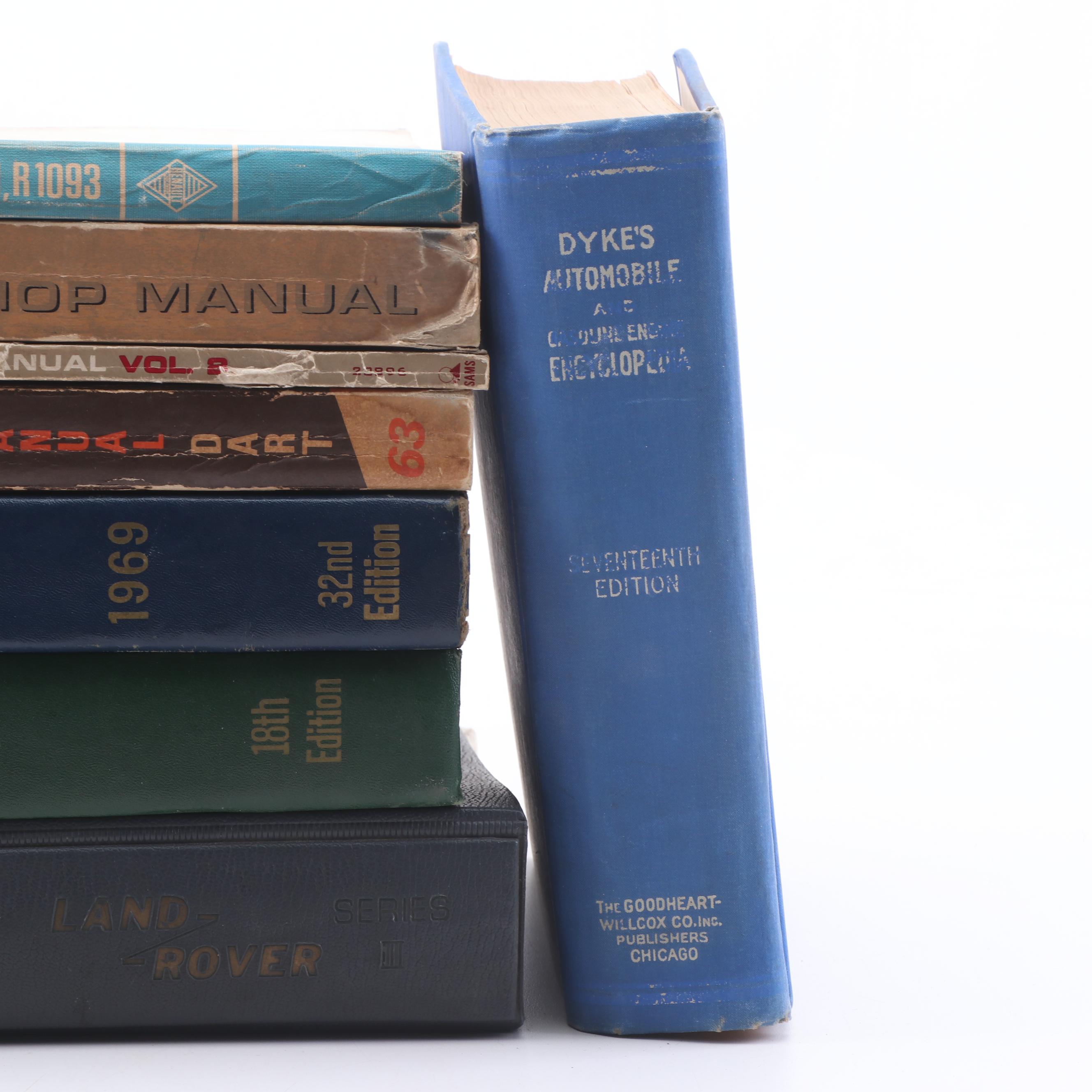 Vintage Motor Vehicle Manuals Including Land Rover, Renault, and More