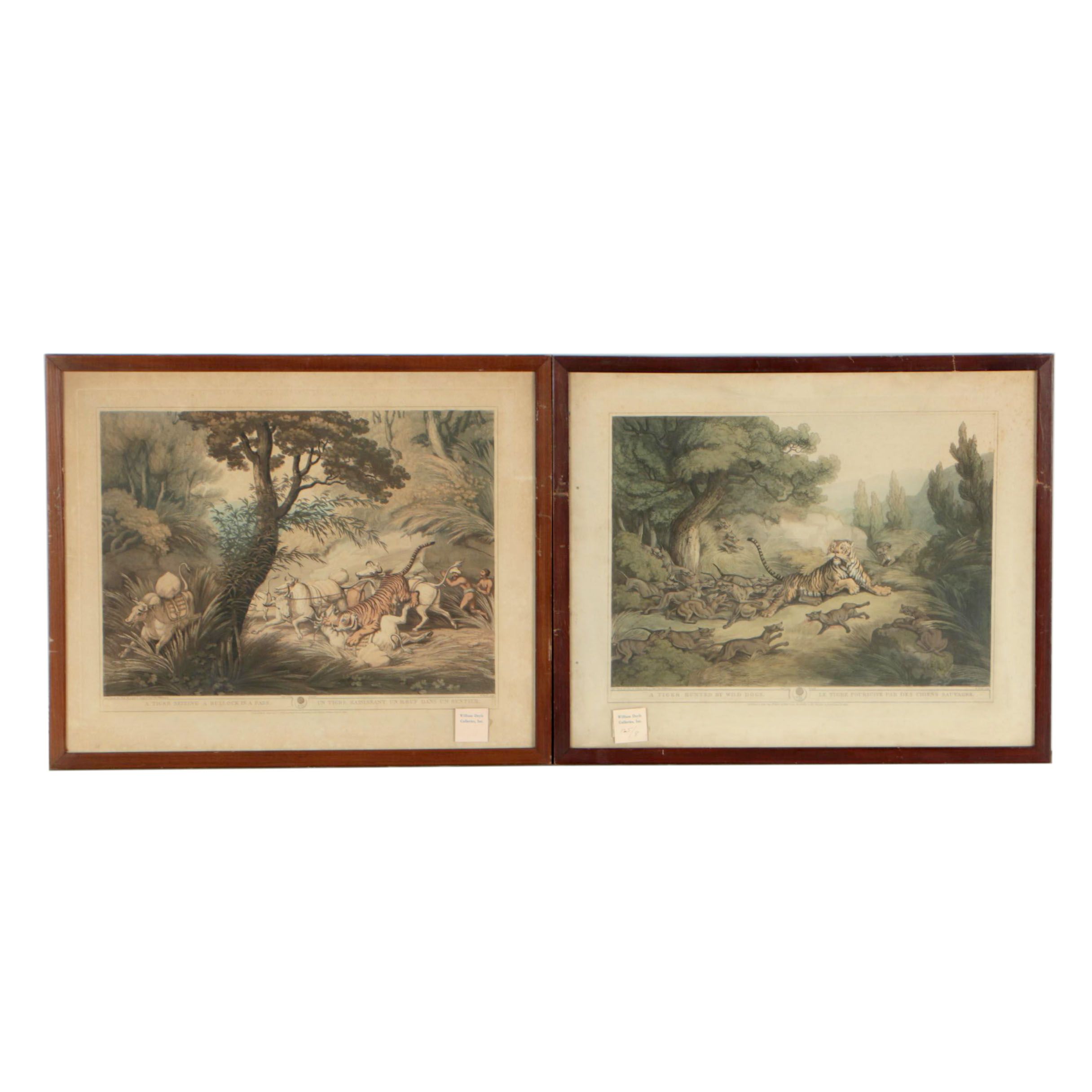 H. Merke Etchings after Samuel Howitt from "Oriental Field Sports"