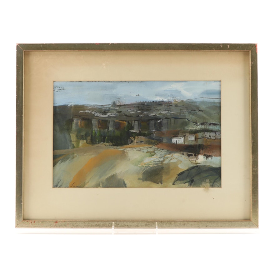 Betty Bowes Mixed Media Landscape Painting