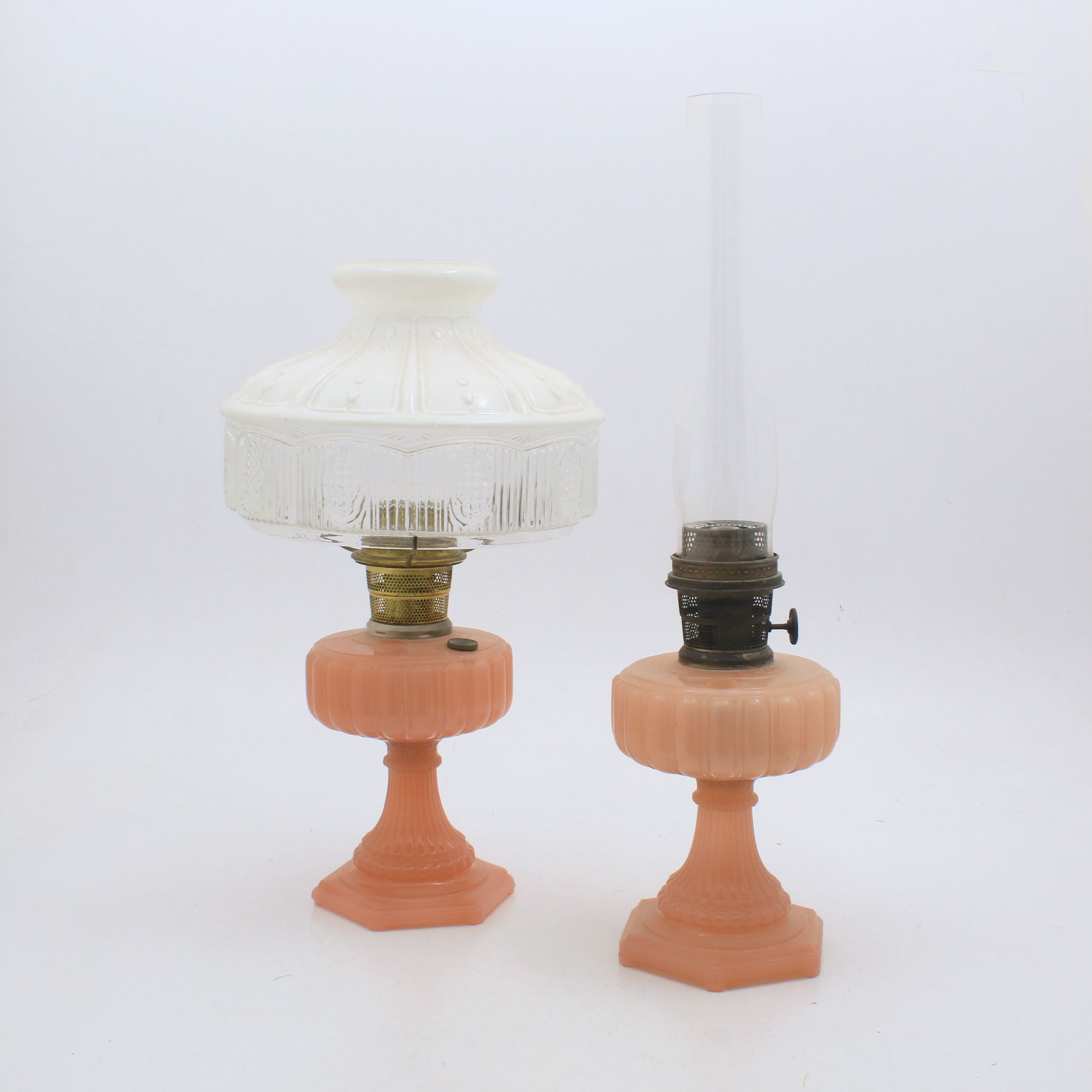 Aladdin Depression Glass Oil Lamps, Early 20th Century EBTH