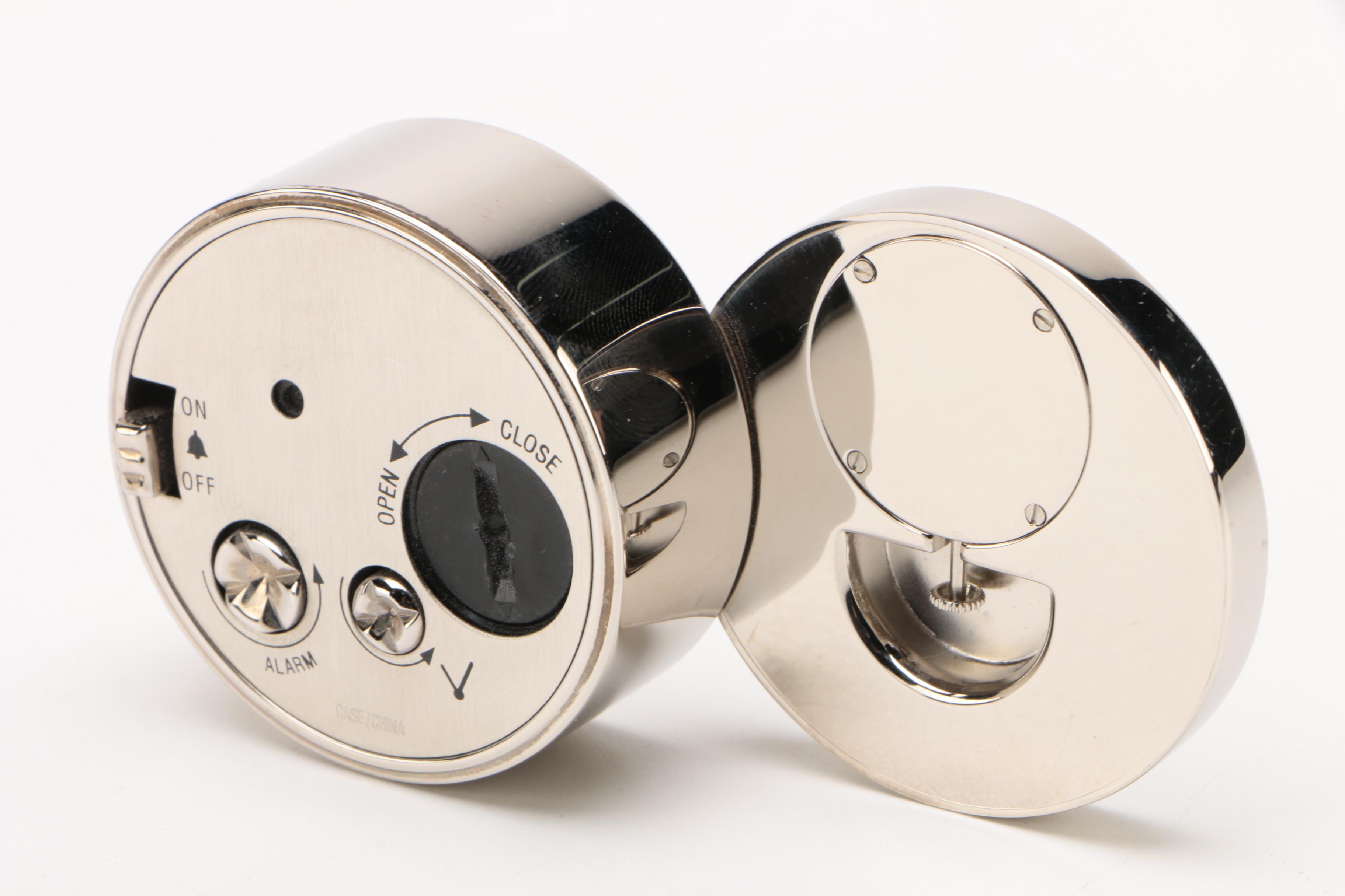 Neiman Marcus Dual Stop Watch and Travel Clock with Case