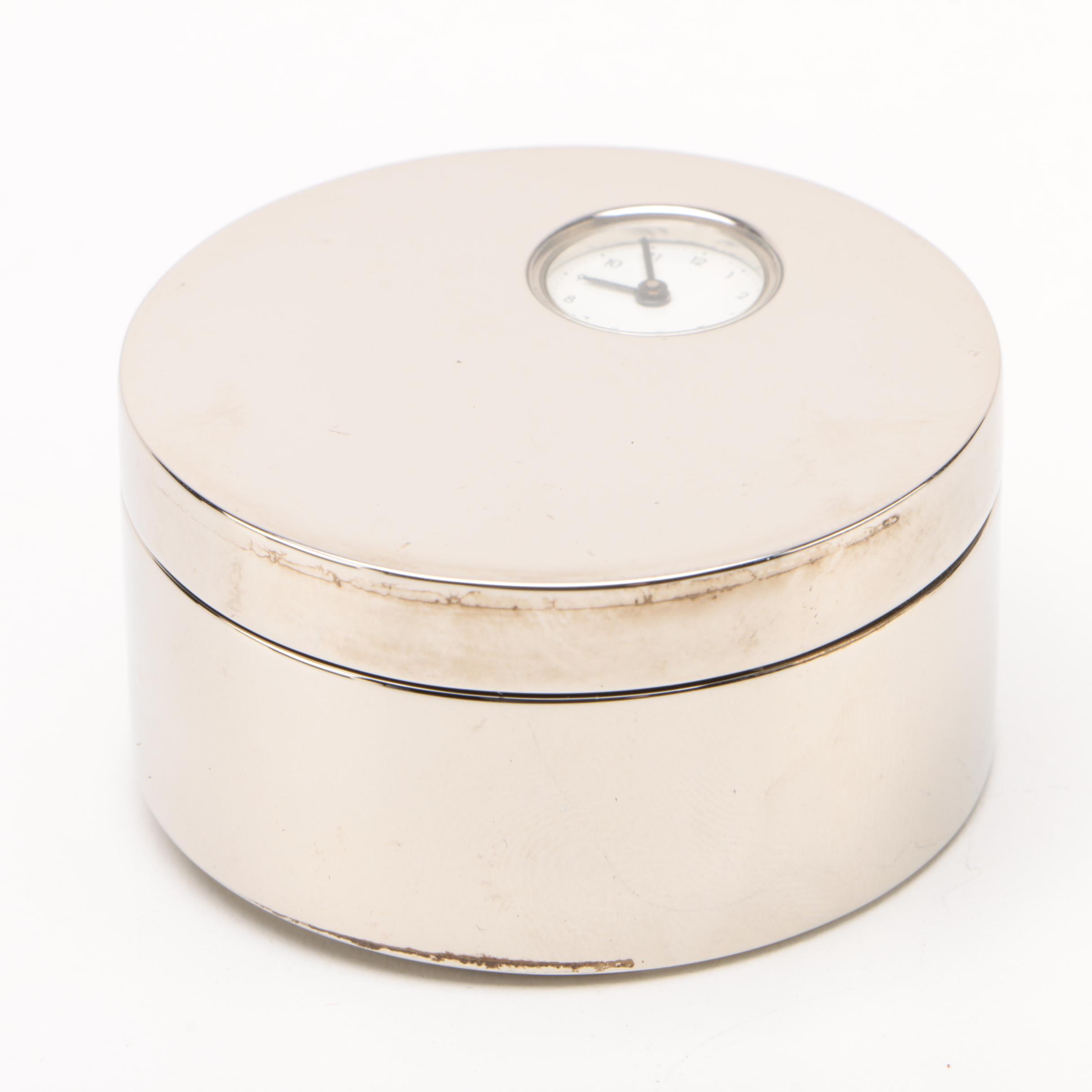 Neiman Marcus Dual Stop Watch and Travel Clock with Case