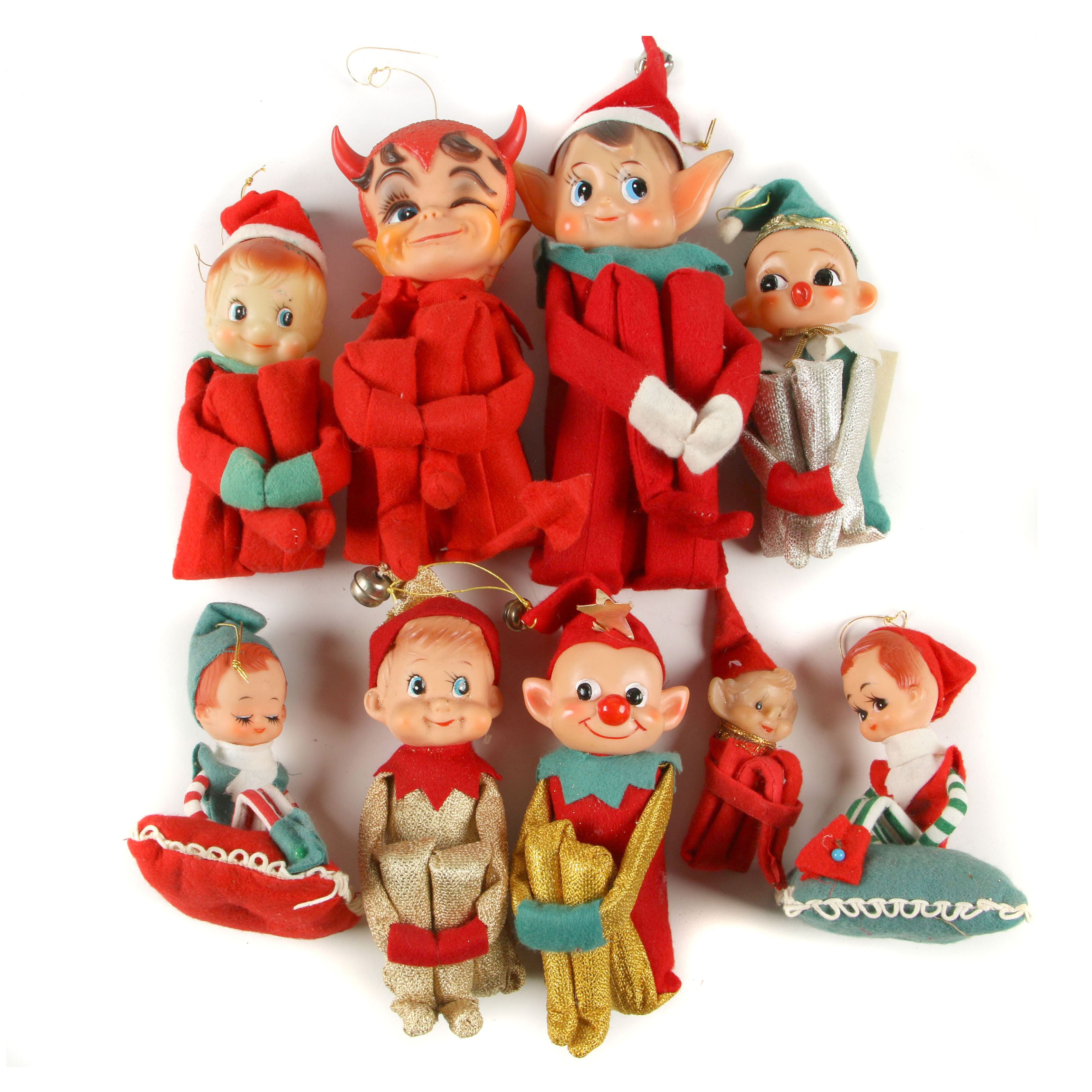 Elf Christmas Décor, Mid-Century
