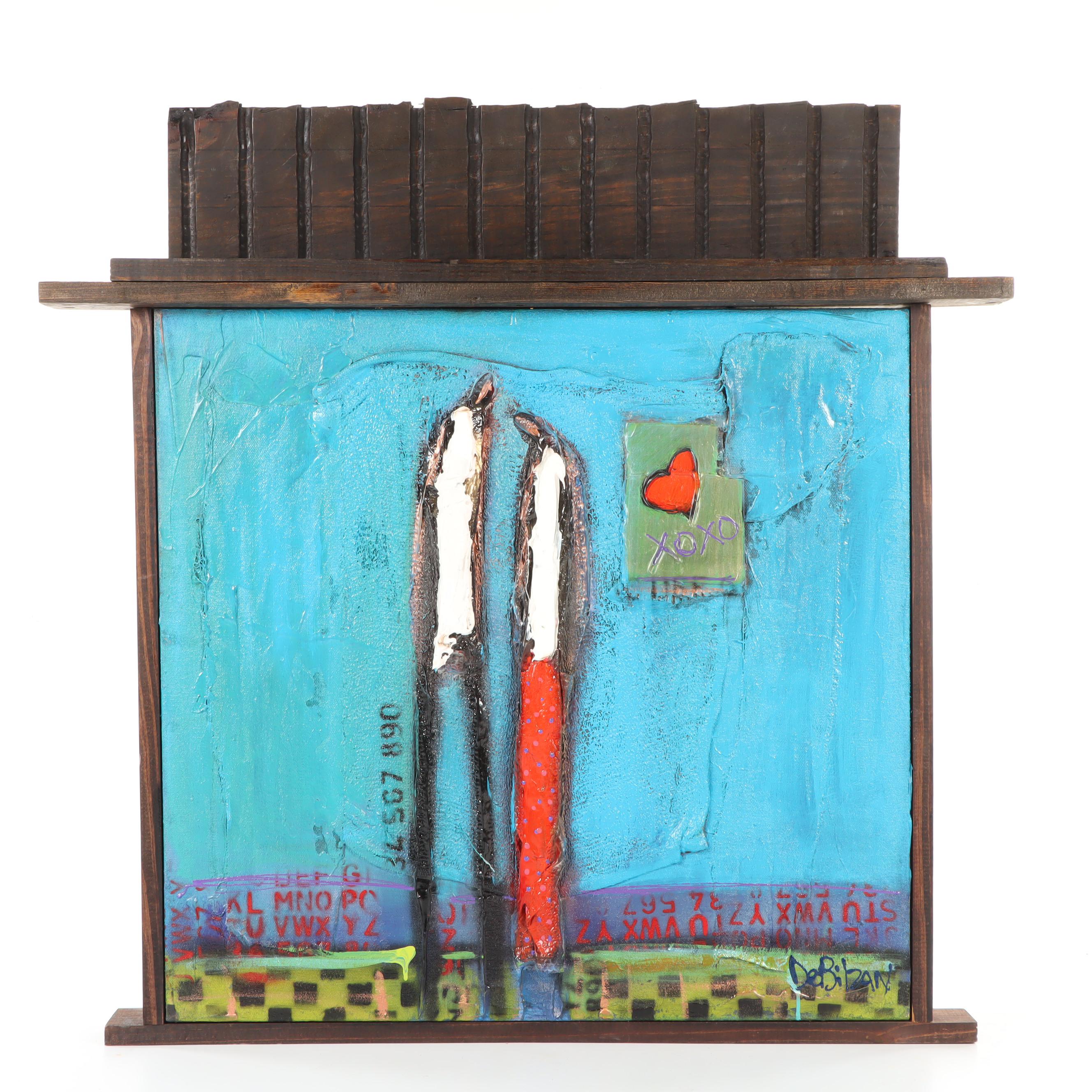 William Debilzan Acrylic Painting "2 as 1"