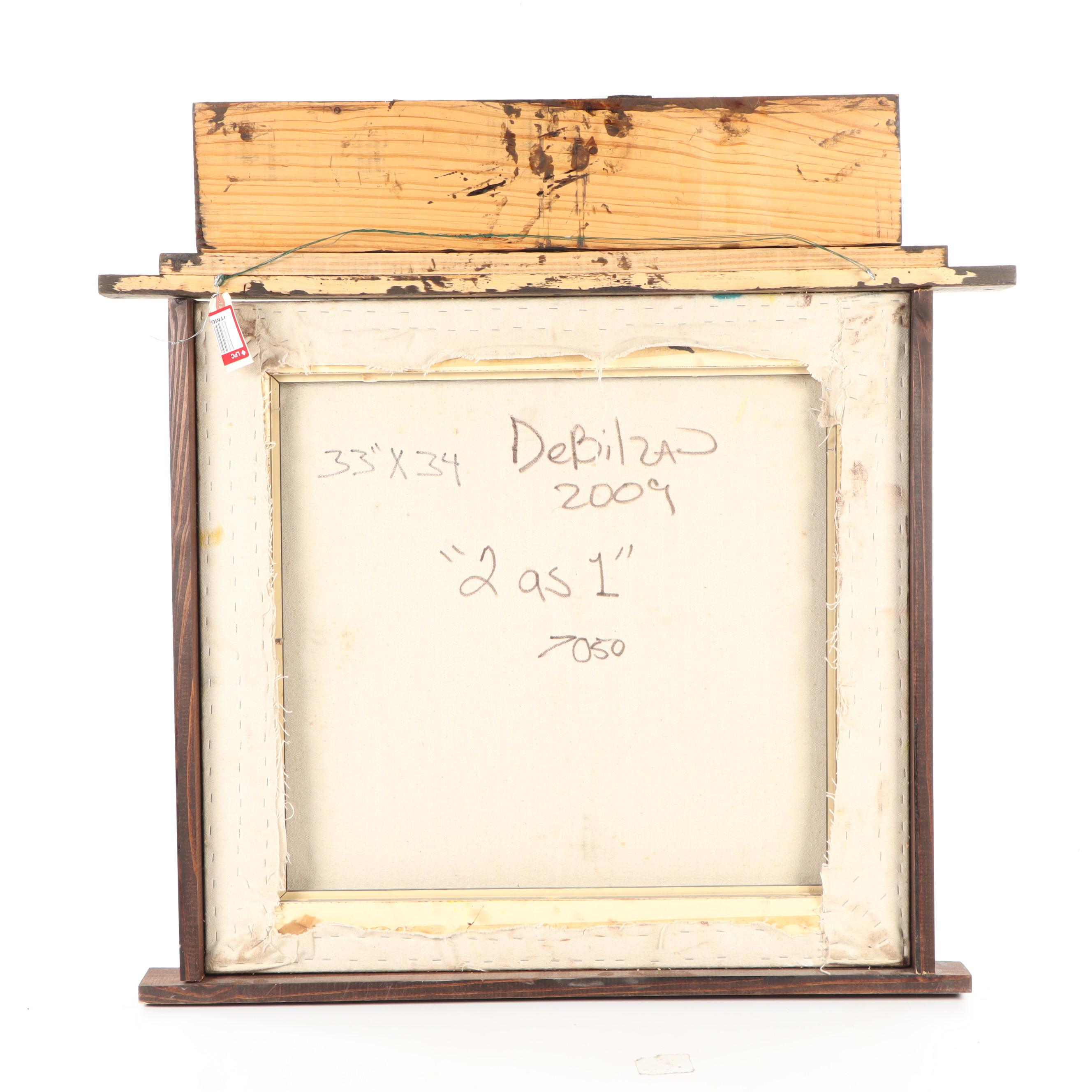 William Debilzan Acrylic Painting "2 as 1"