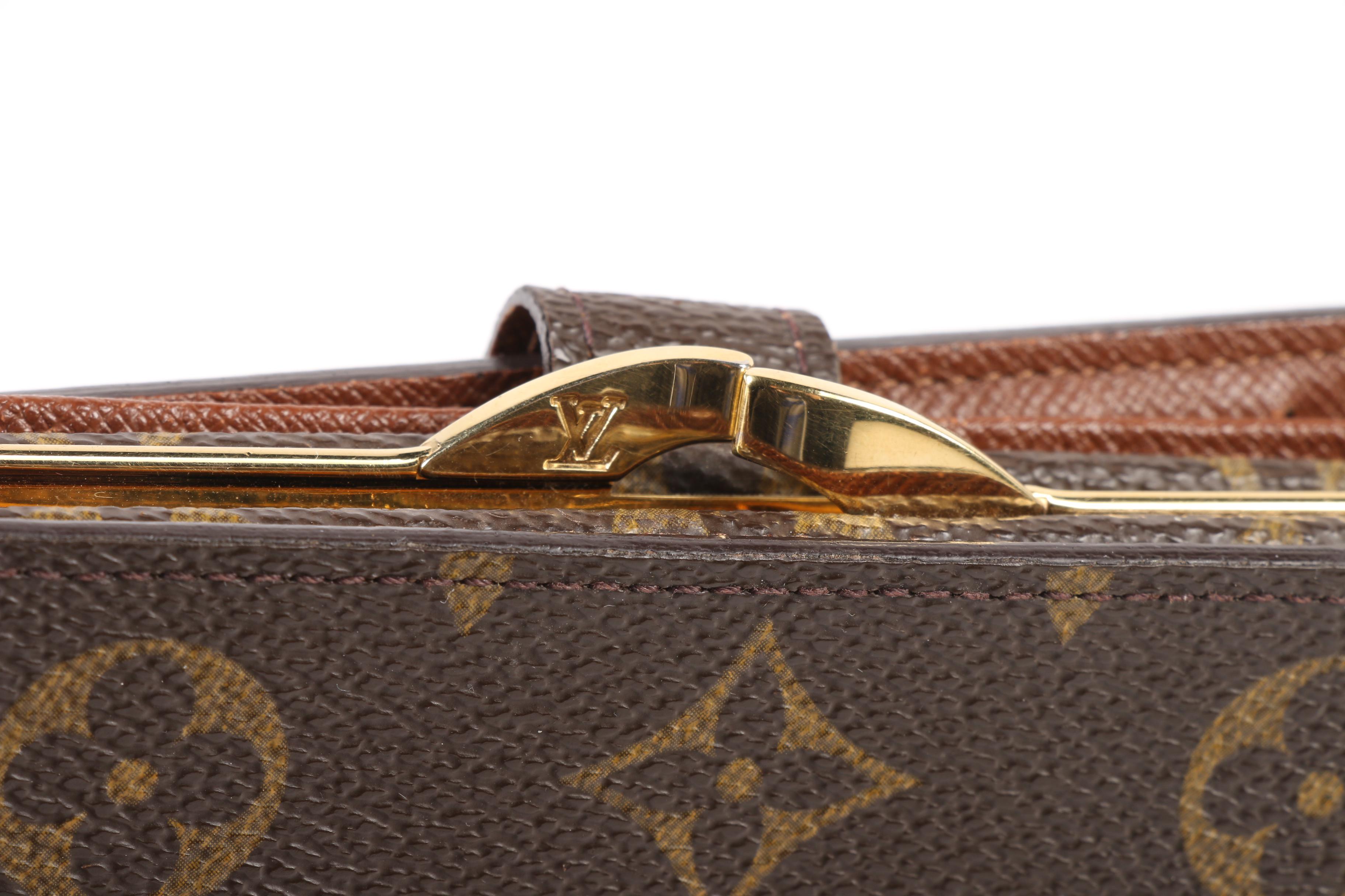 Louis Vuitton Paris Monogram Canvas Bifold Wallet with Kisslock Coin Purse