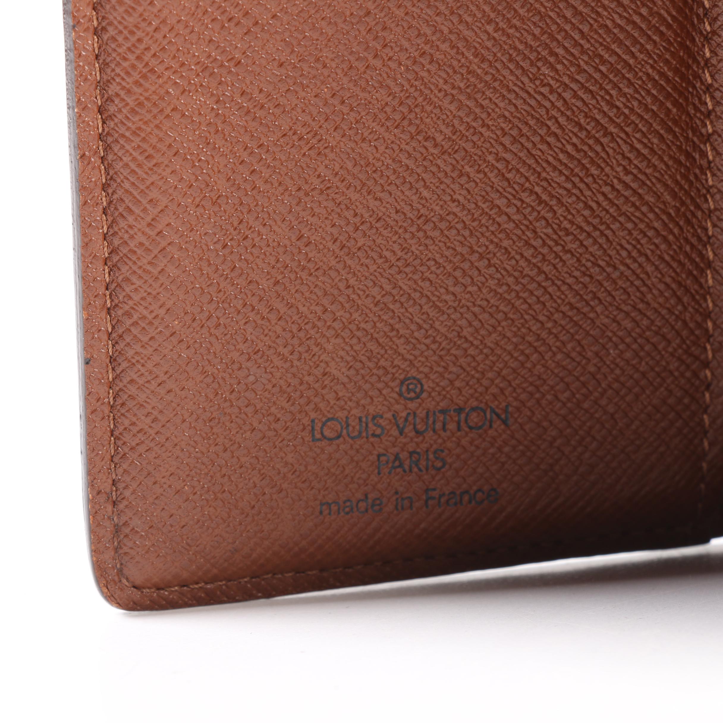 Louis Vuitton Paris Monogram Canvas Bifold Wallet with Kisslock Coin Purse