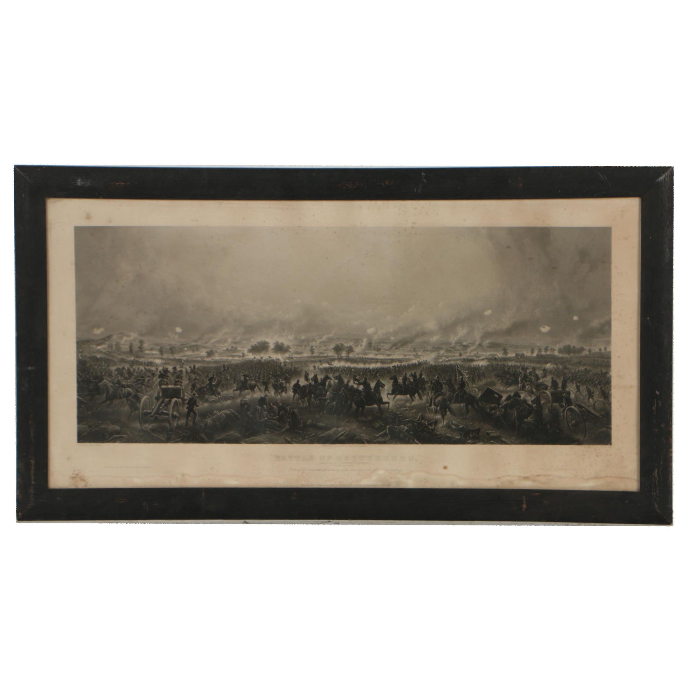 H.B. Hall Jr. Electrotype Engraving after James Walker "Battle of Gettysburg"