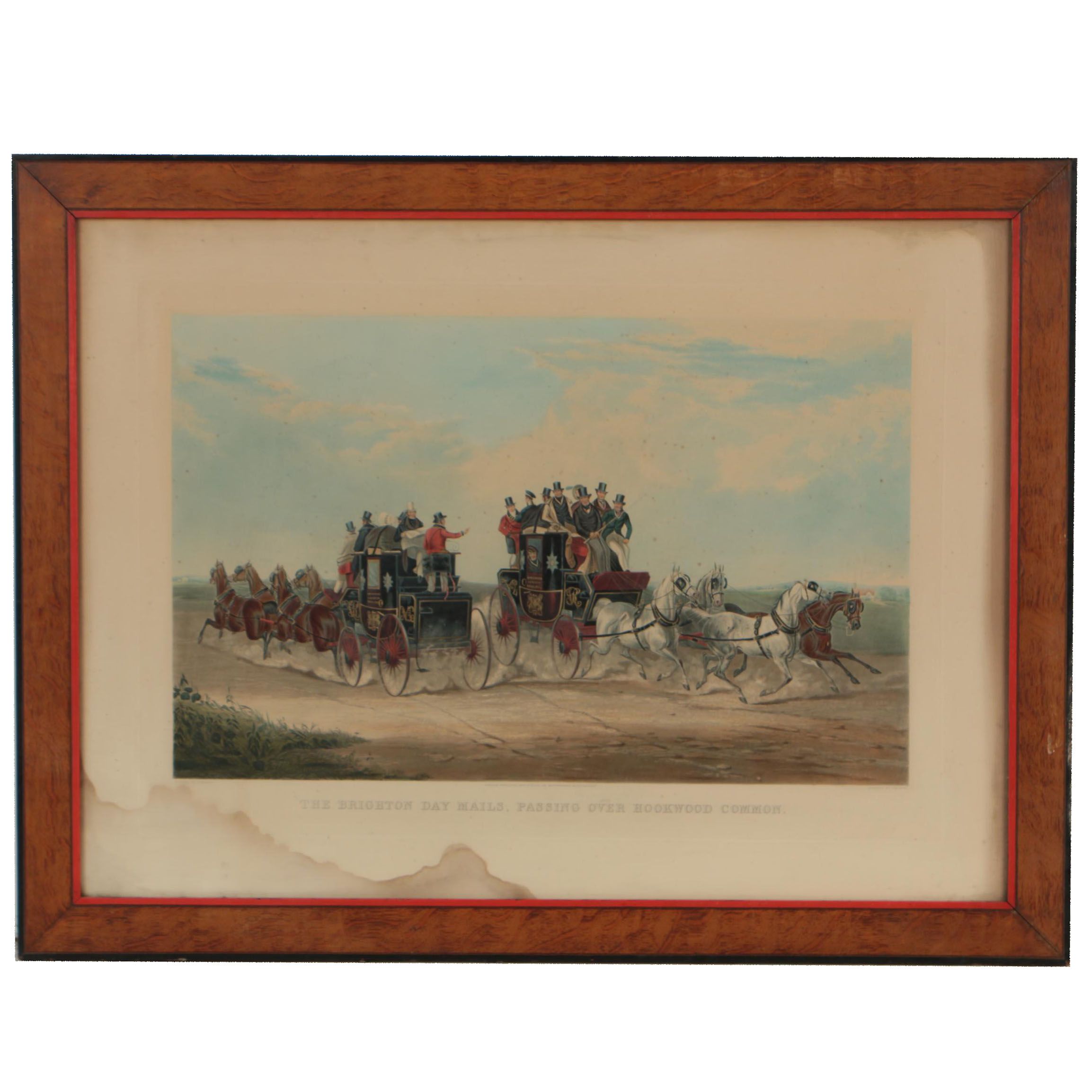 Charles Hunt Etching after William J. Shayer "The Brighton Day Mails"