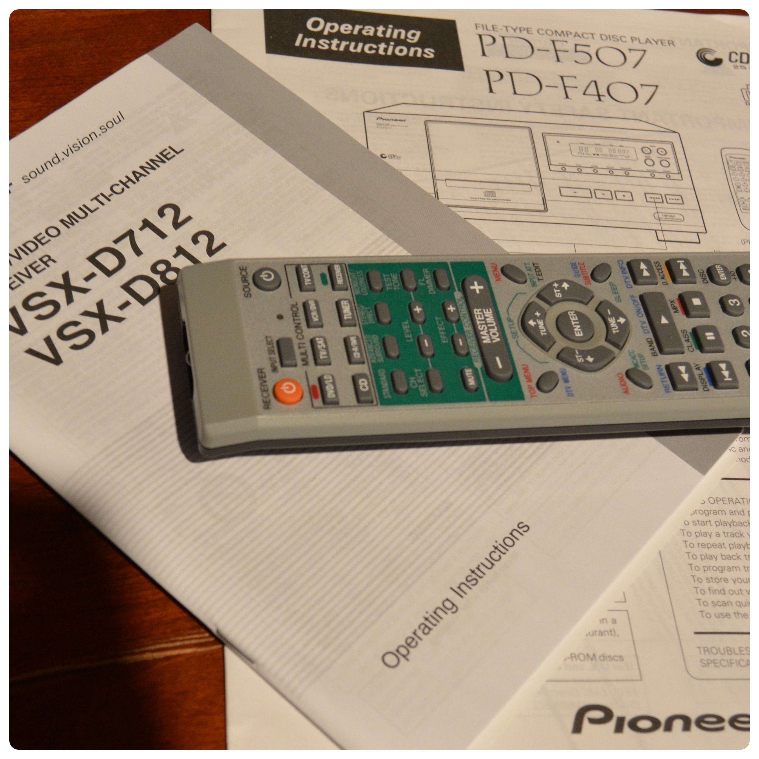 Pioneer 25 Disc CD Player, Pioneer Multi-Channel Receiver and Magnavox Player