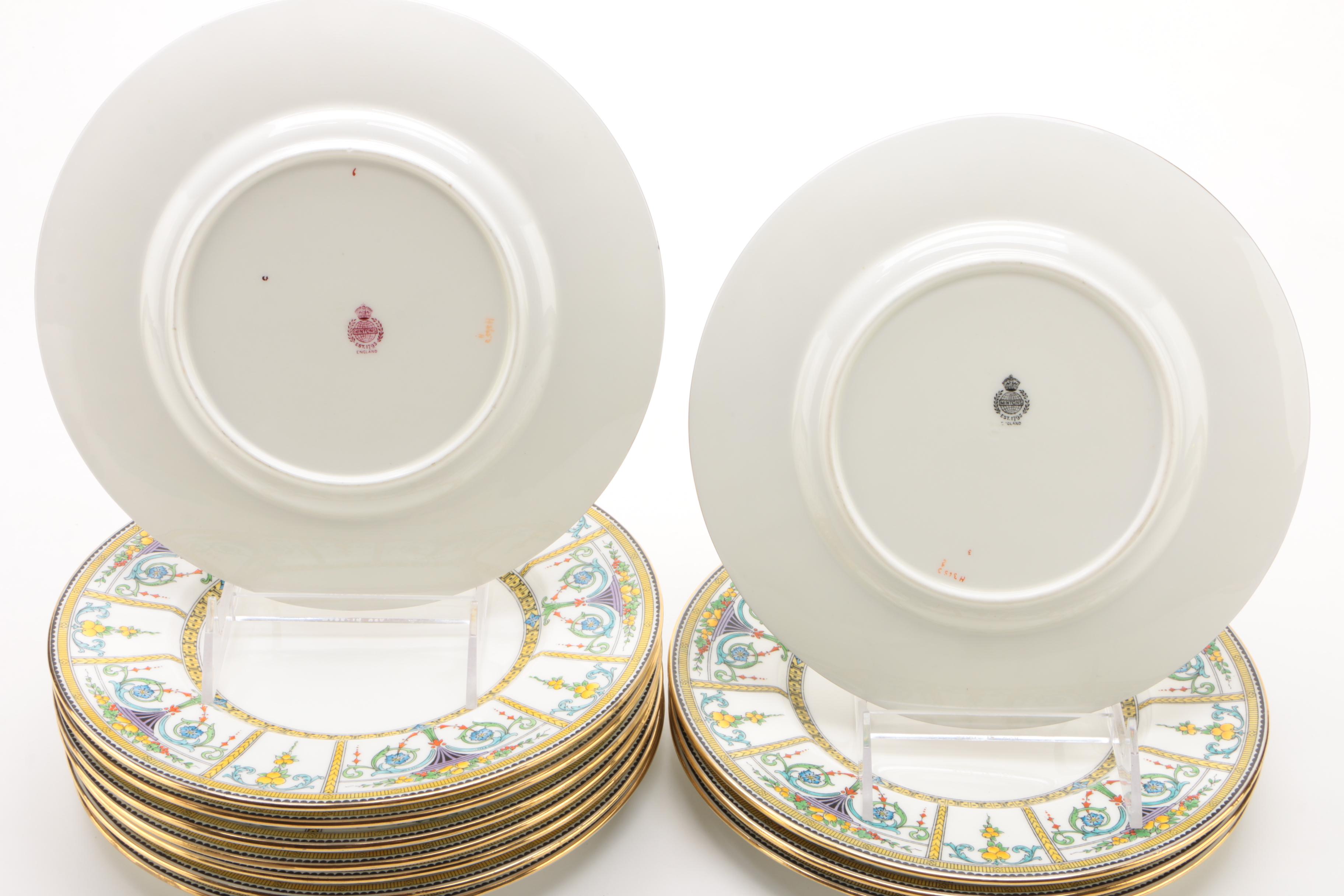 Minton Bone China Luncheon Plates, Circa 1912–1950