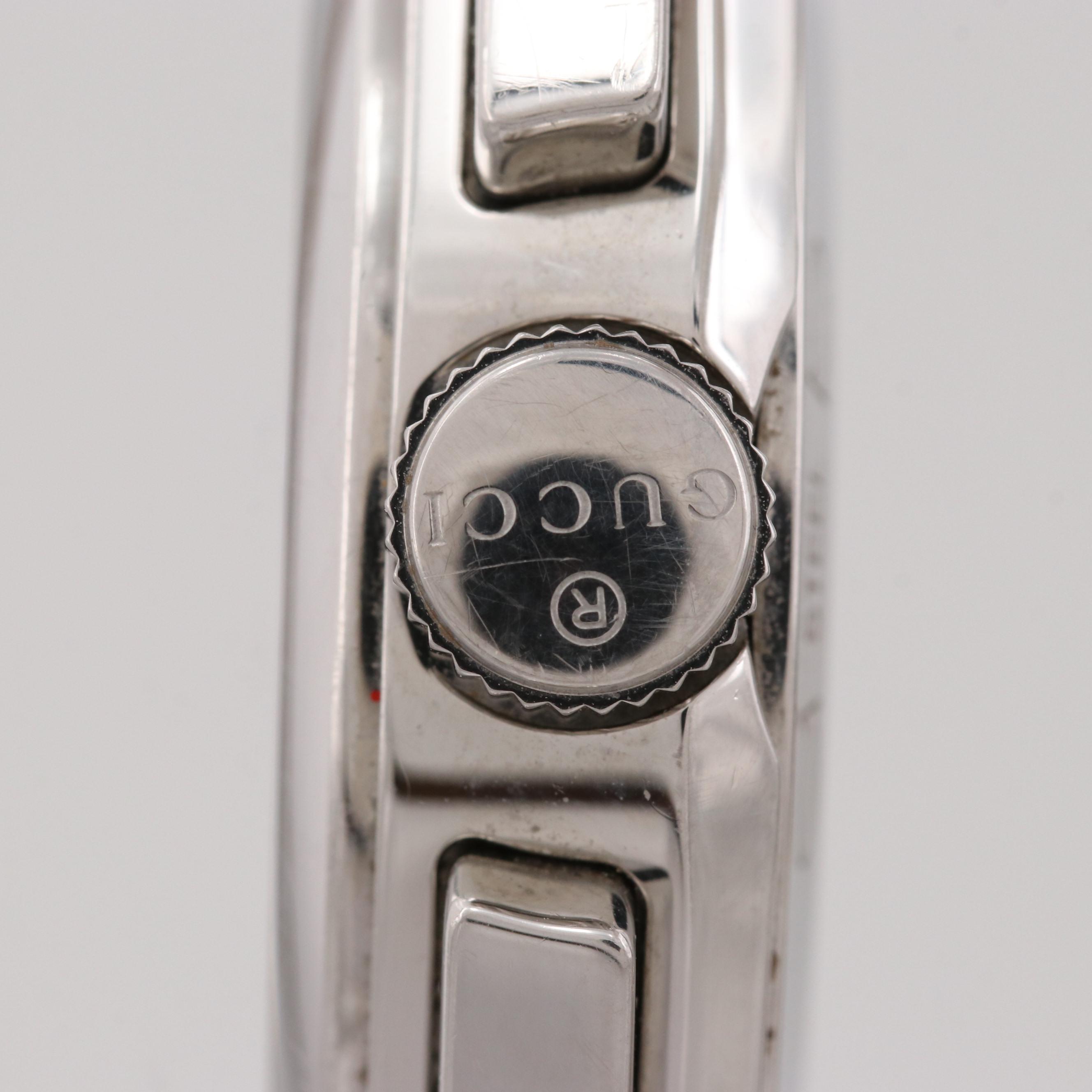 Gucci Pantheon Stainless Steel Quartz Chronograph Watch