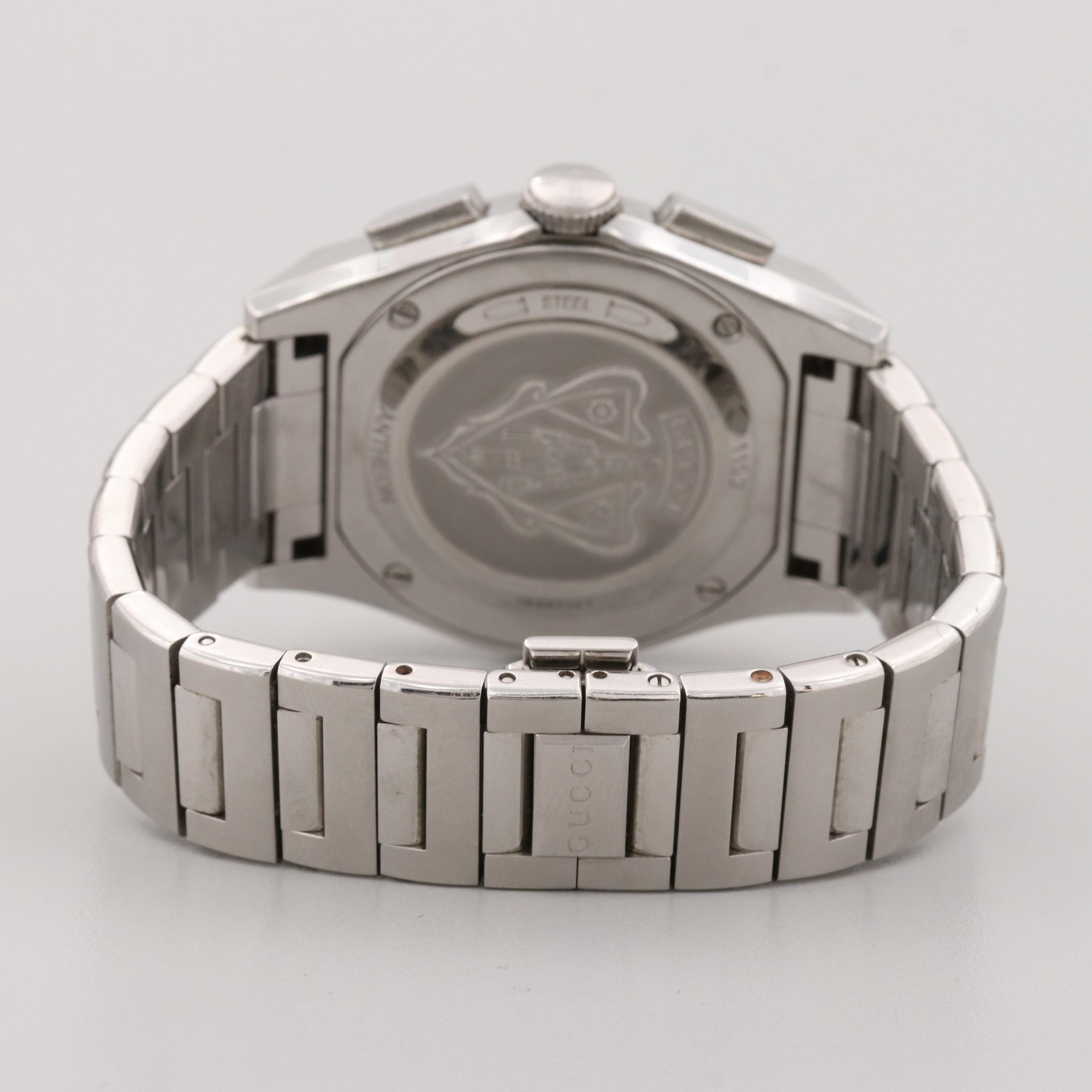 Gucci Pantheon Stainless Steel Quartz Chronograph Watch