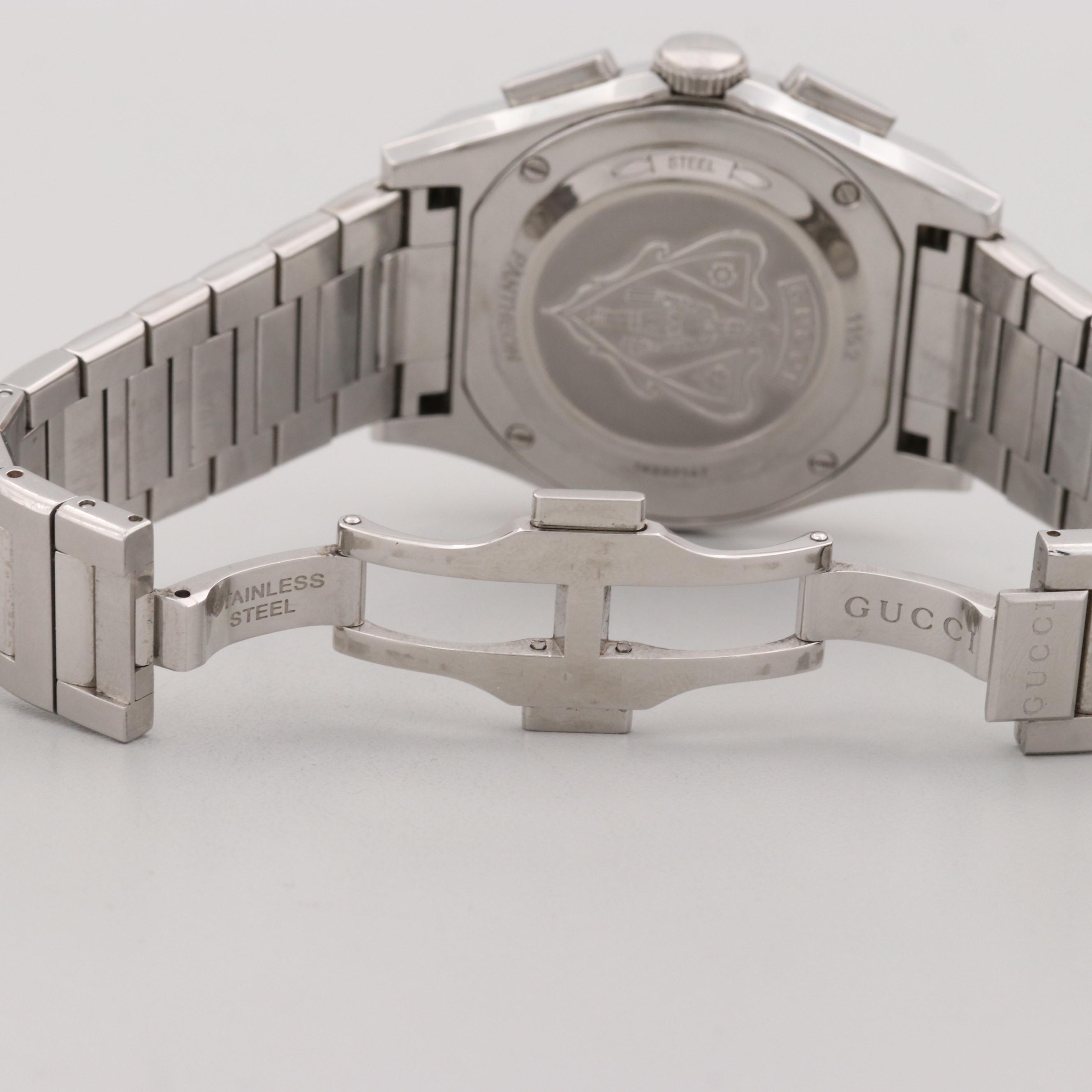 Gucci Pantheon Stainless Steel Quartz Chronograph Watch