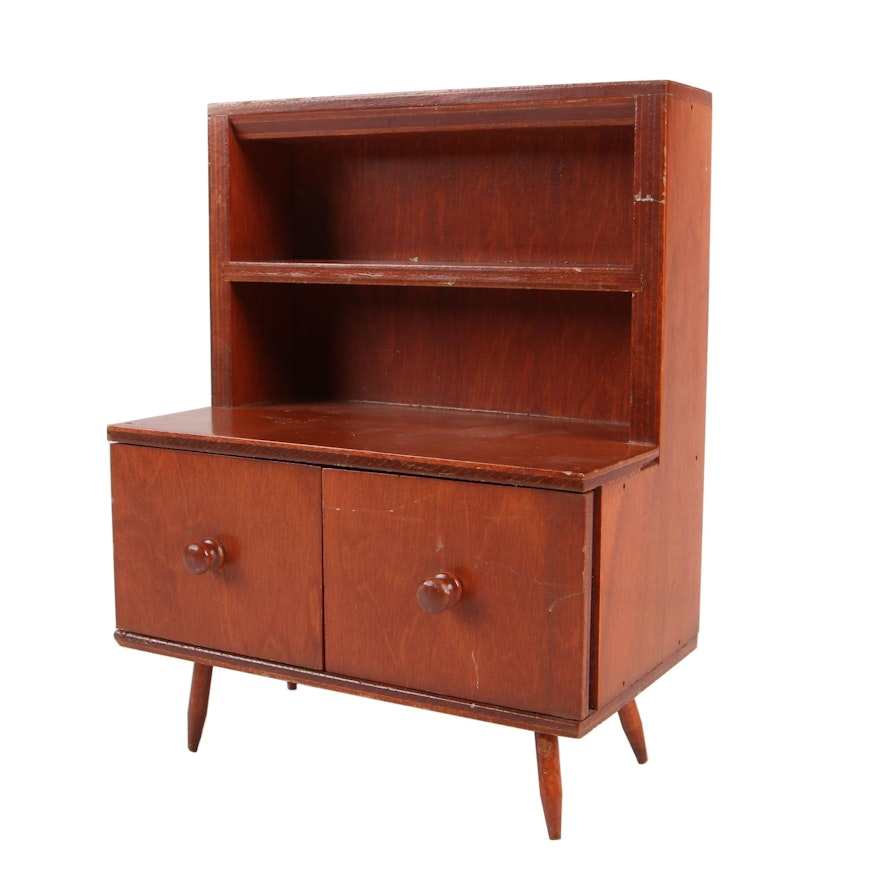 Miniature Danish Modern Style Hutch with other Miniature Notions