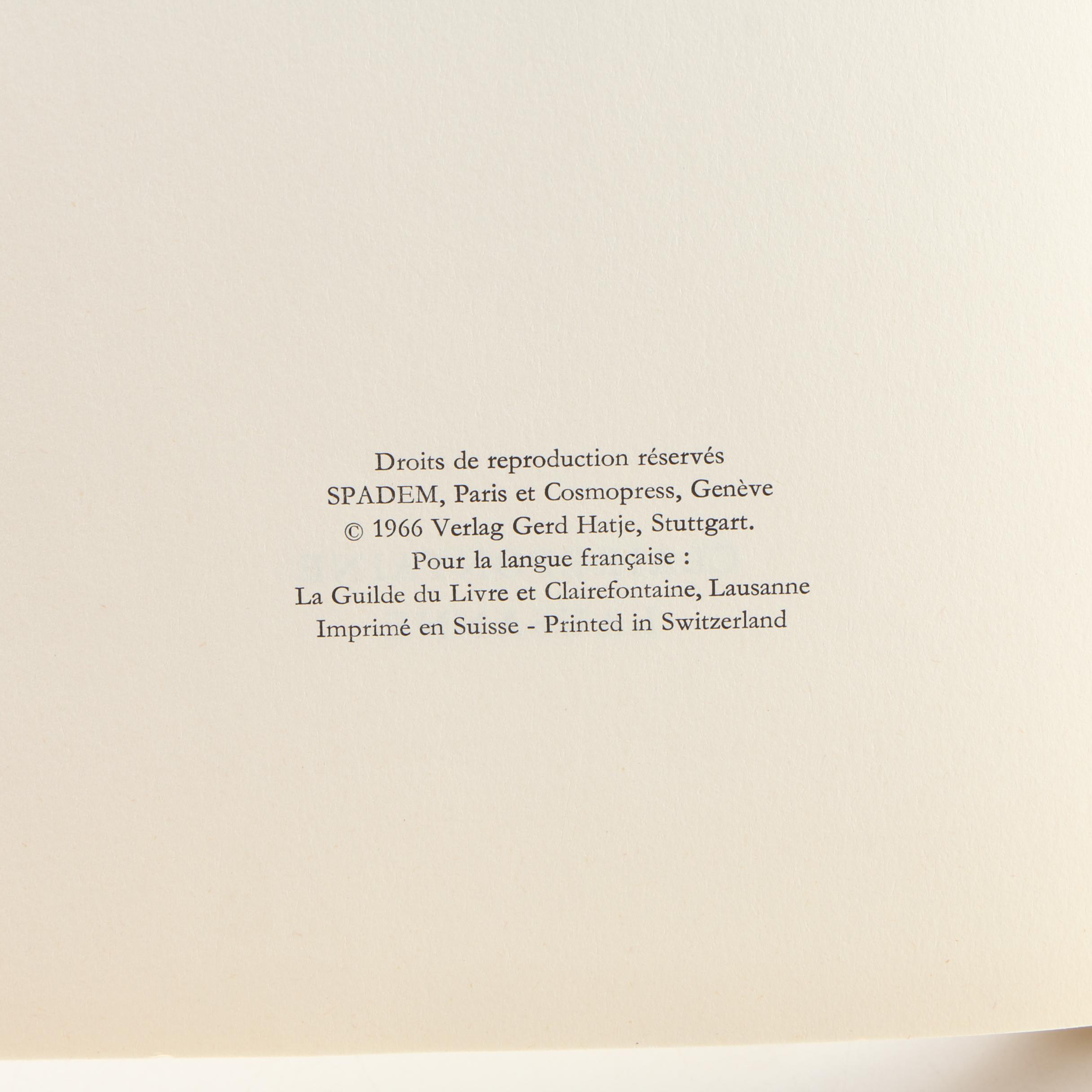 "L'Oeuvre Gravé de Picasso (1955-1966)", 1966