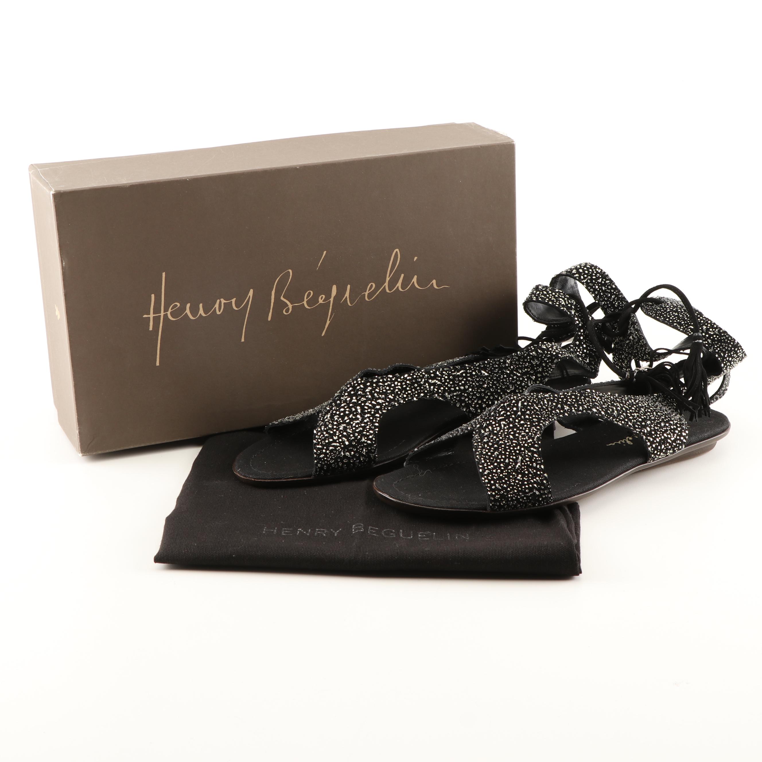 Henry Beguelin Mercurio Embellished Gladiator Sandals