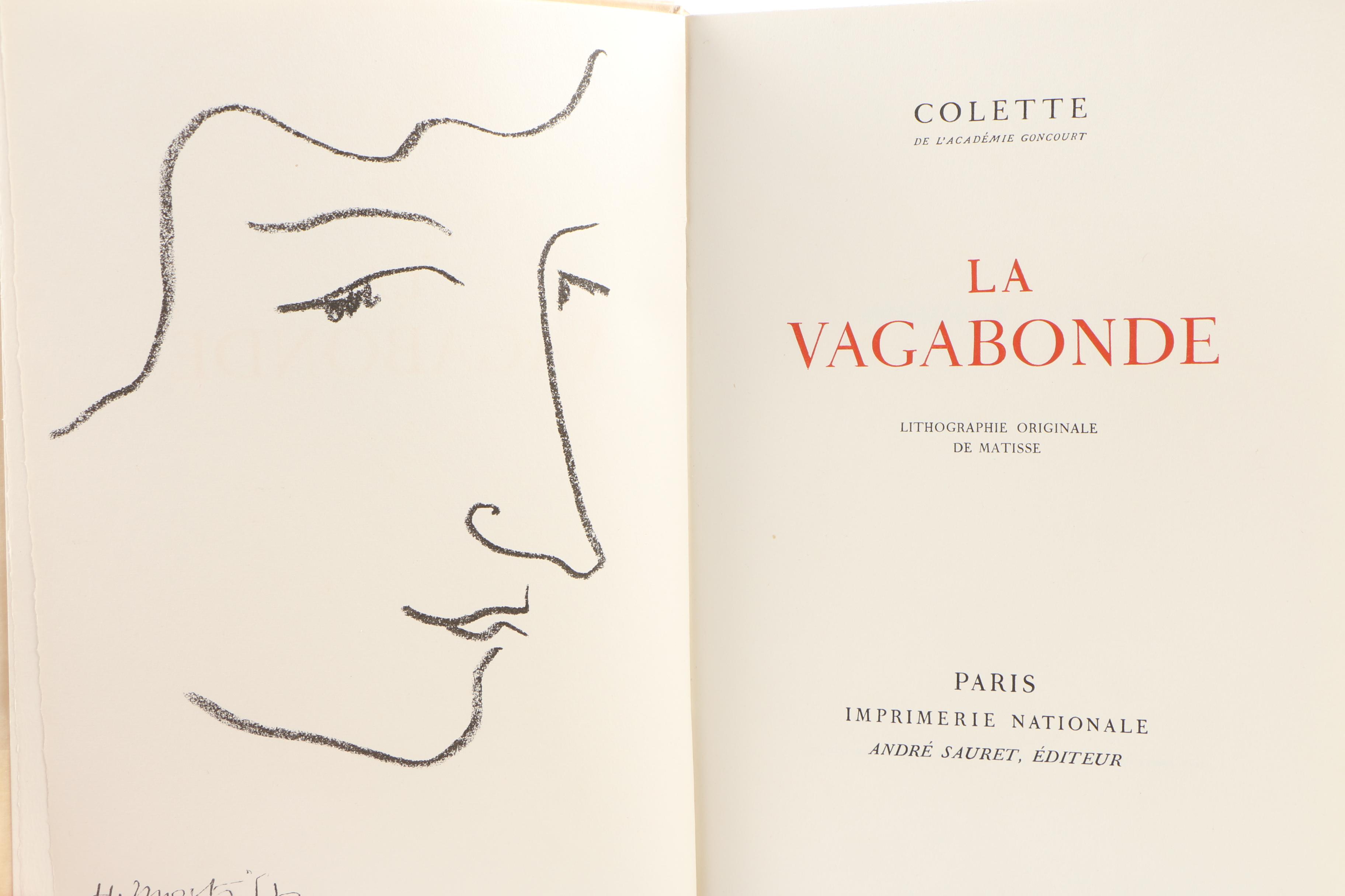 Henri Matisse Frontispiece "La Vagabonde" by Collette, 1951
