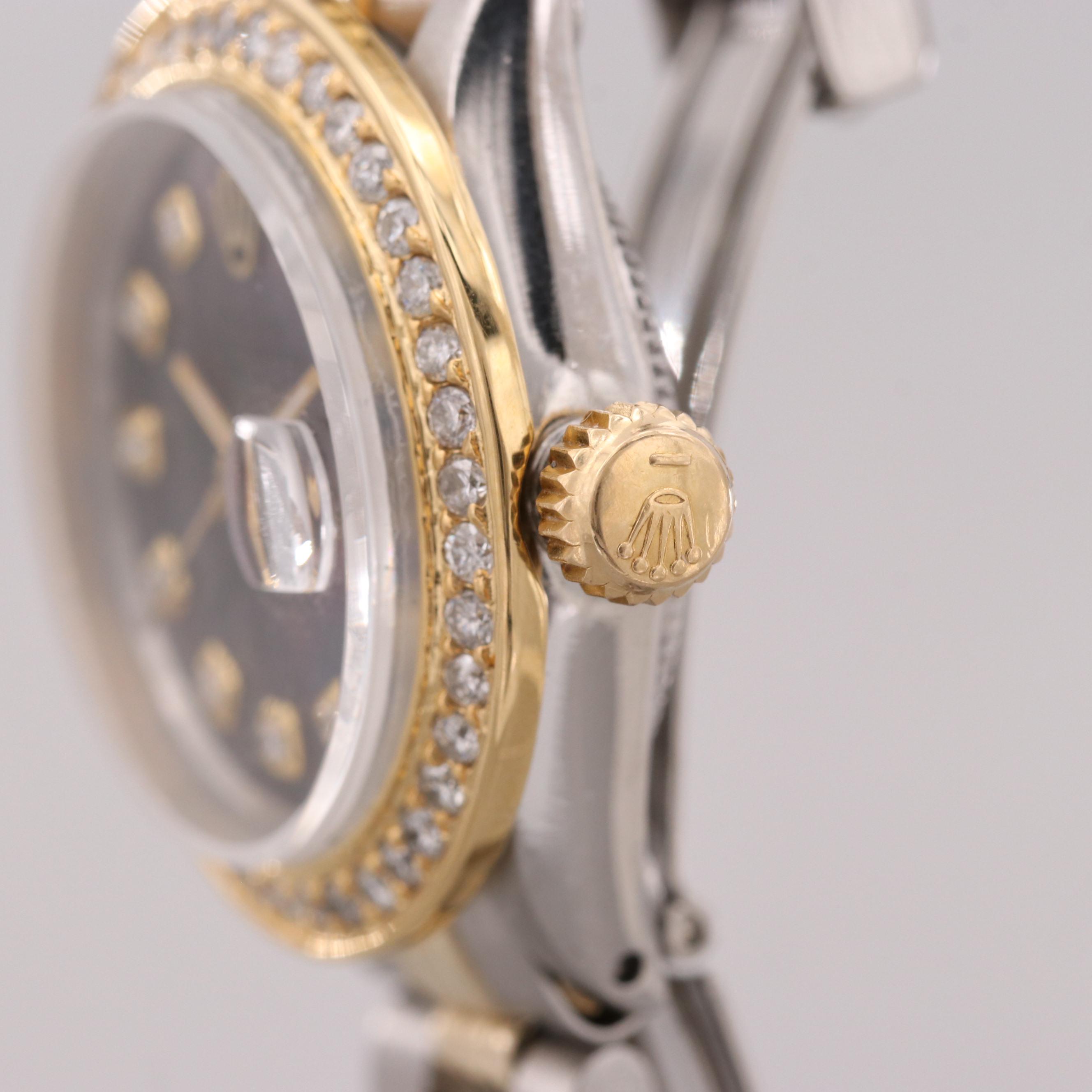 Rolex Datejust Stainless Steel, 14K Yellow Gold and Diamond Watch, 1968
