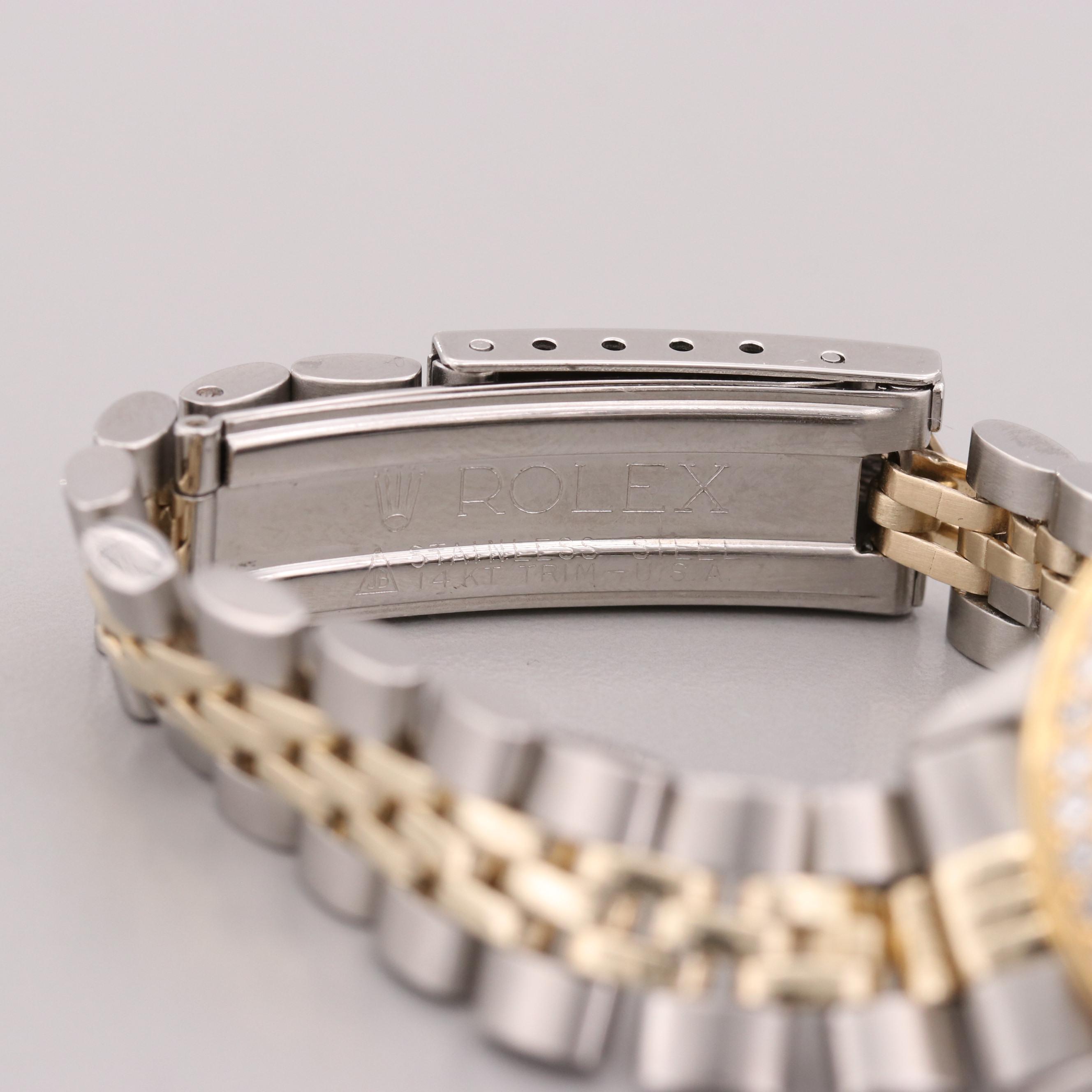 Rolex Datejust Stainless Steel, 14K Yellow Gold and Diamond Watch, 1968