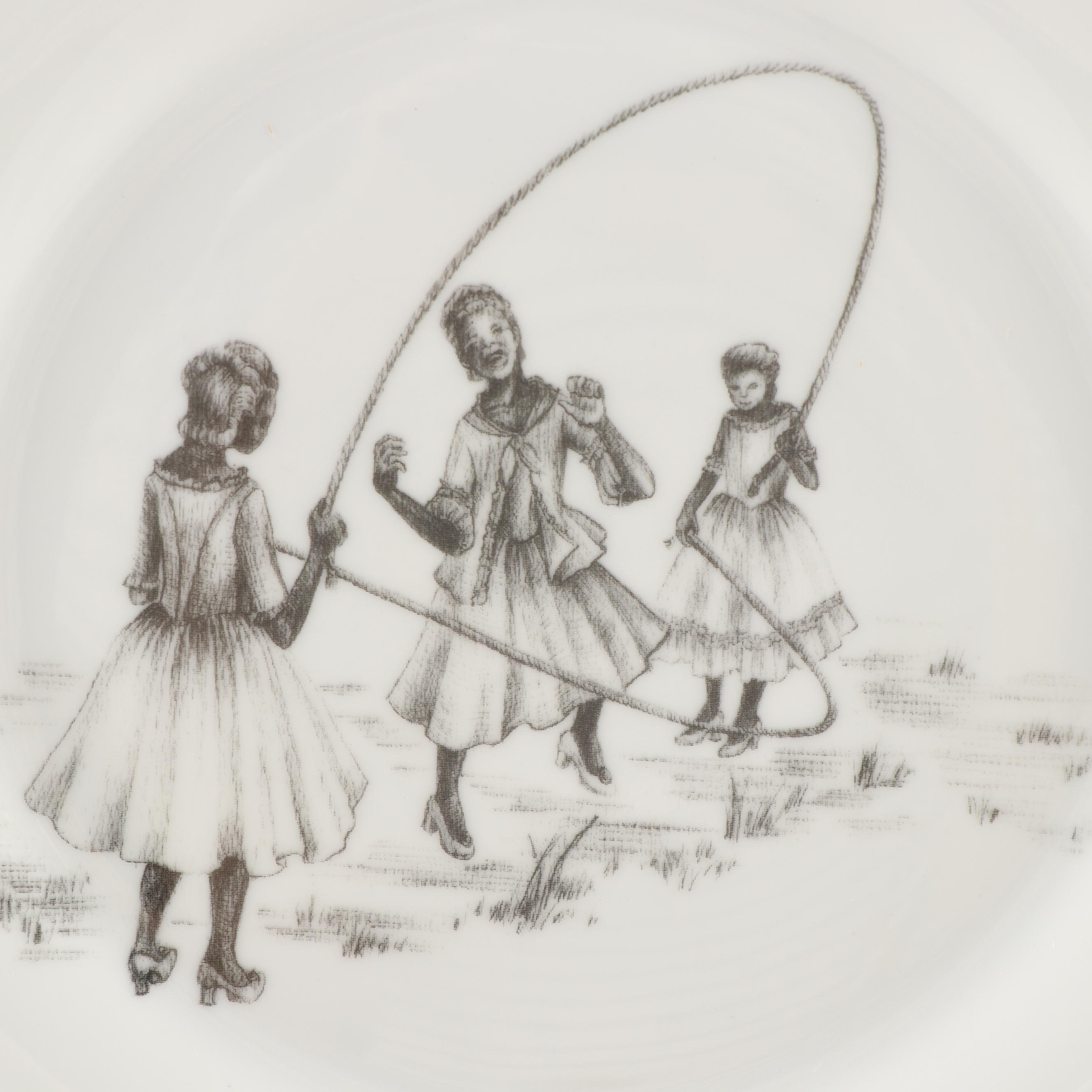 Sheila Bridges Home "Harlem Toile de Jouy" Limited Edition Dessert Plates