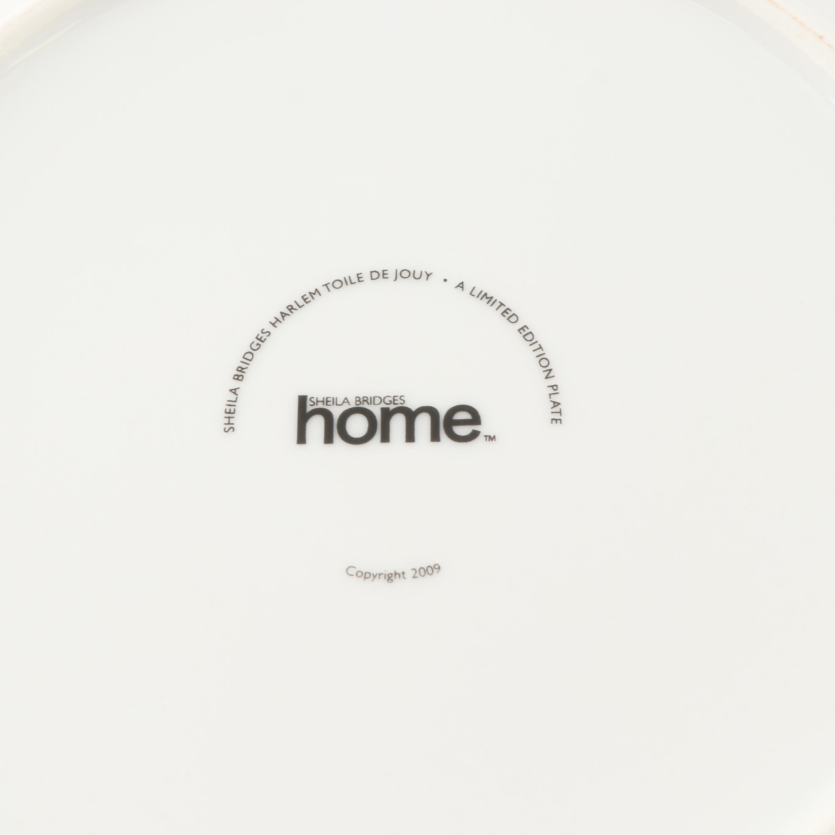 Sheila Bridges Home "Harlem Toile de Jouy" Limited Edition Dessert Plates