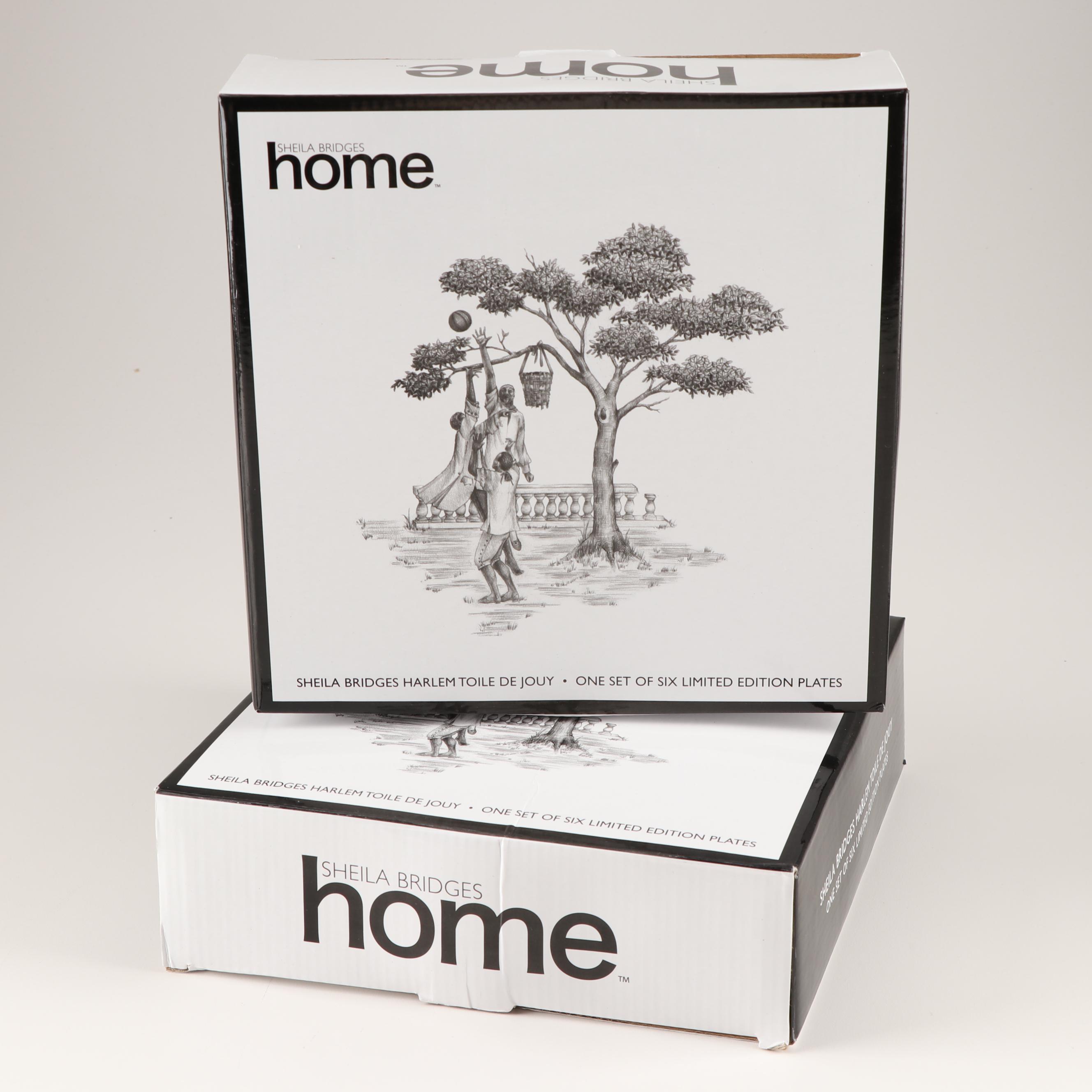 Sheila Bridges Home "Harlem Toile de Jouy" Limited Edition Dessert Plates