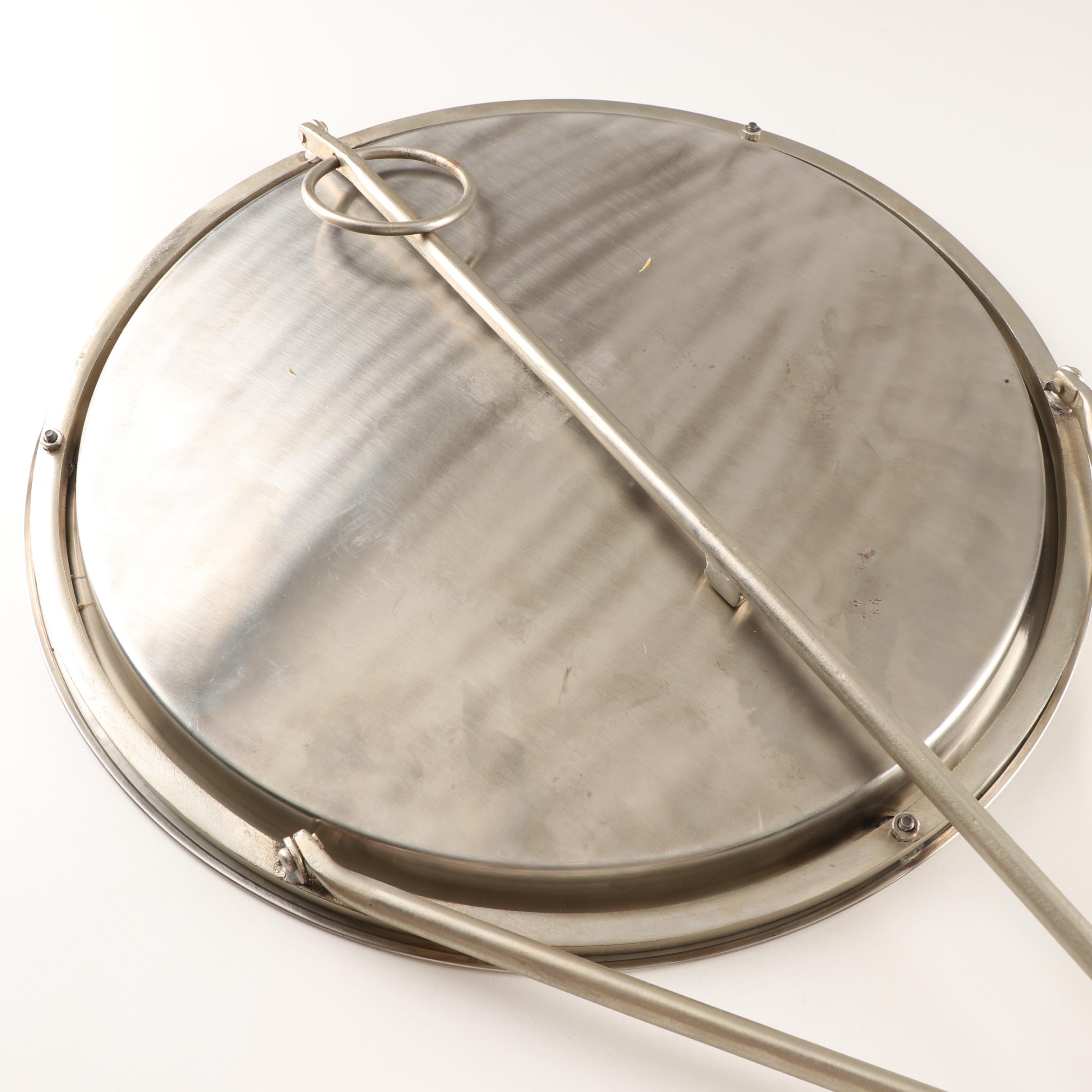 Contemporary Chrome Plated Metal Side Table