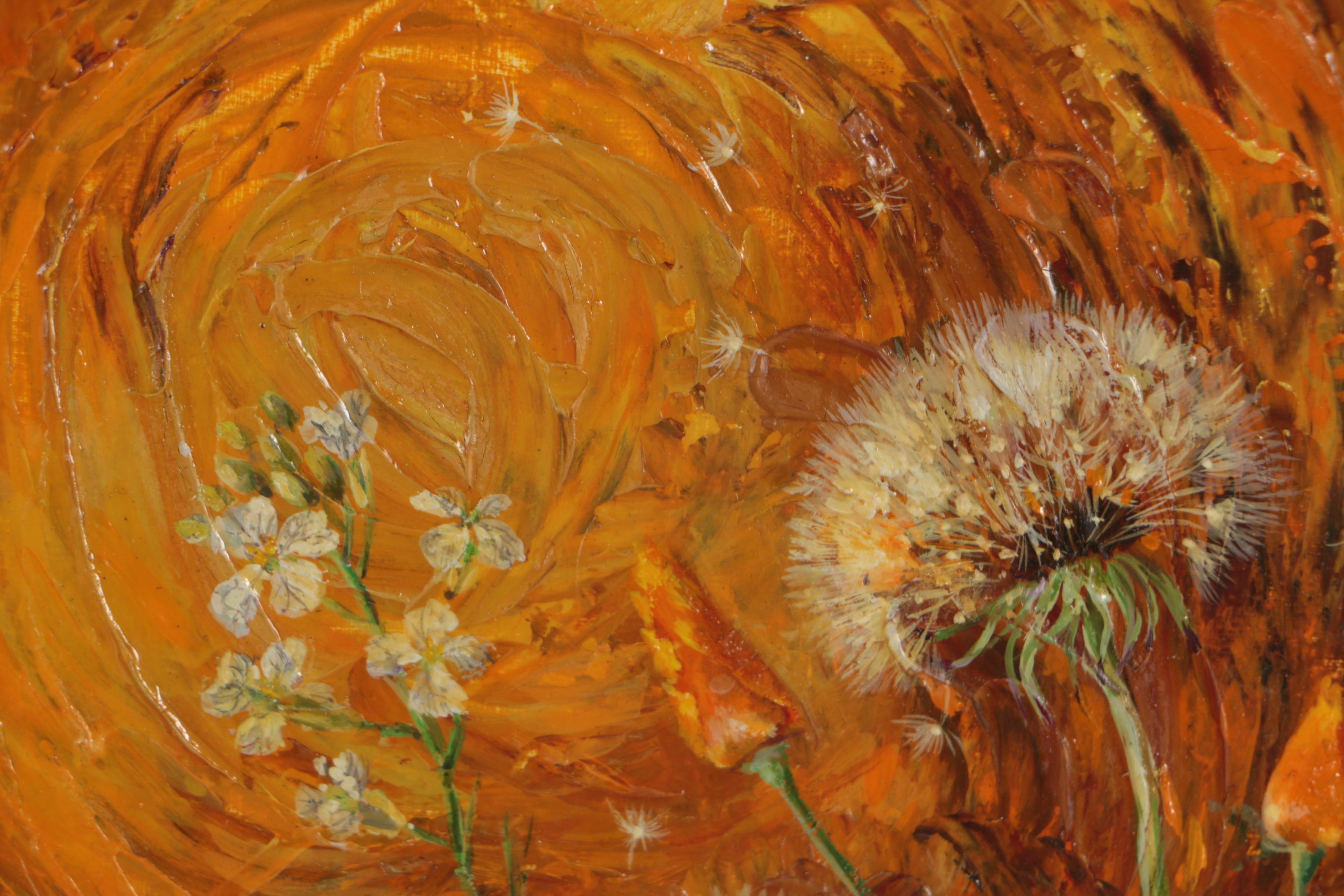 Ruth Chatfield Casein Painting "Golden Field"
