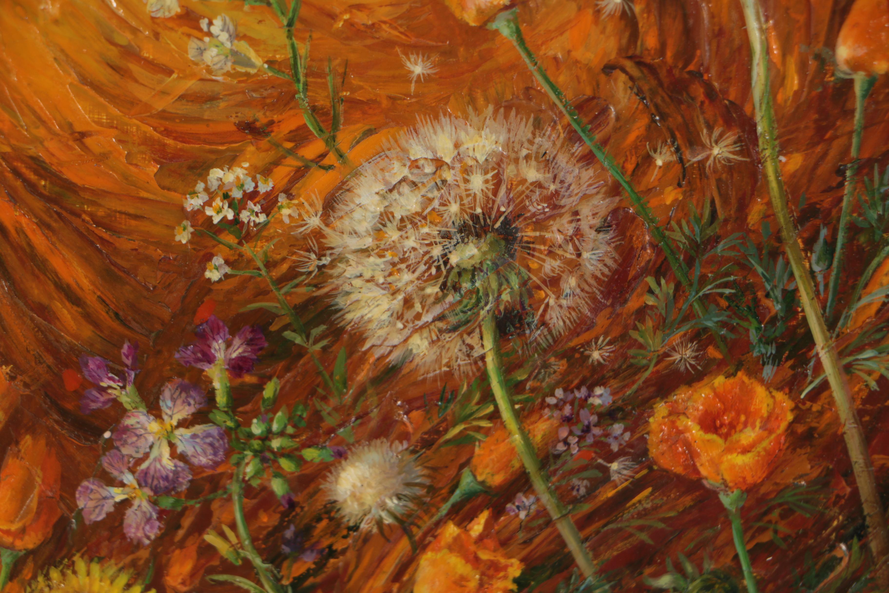 Ruth Chatfield Casein Painting "Golden Field"