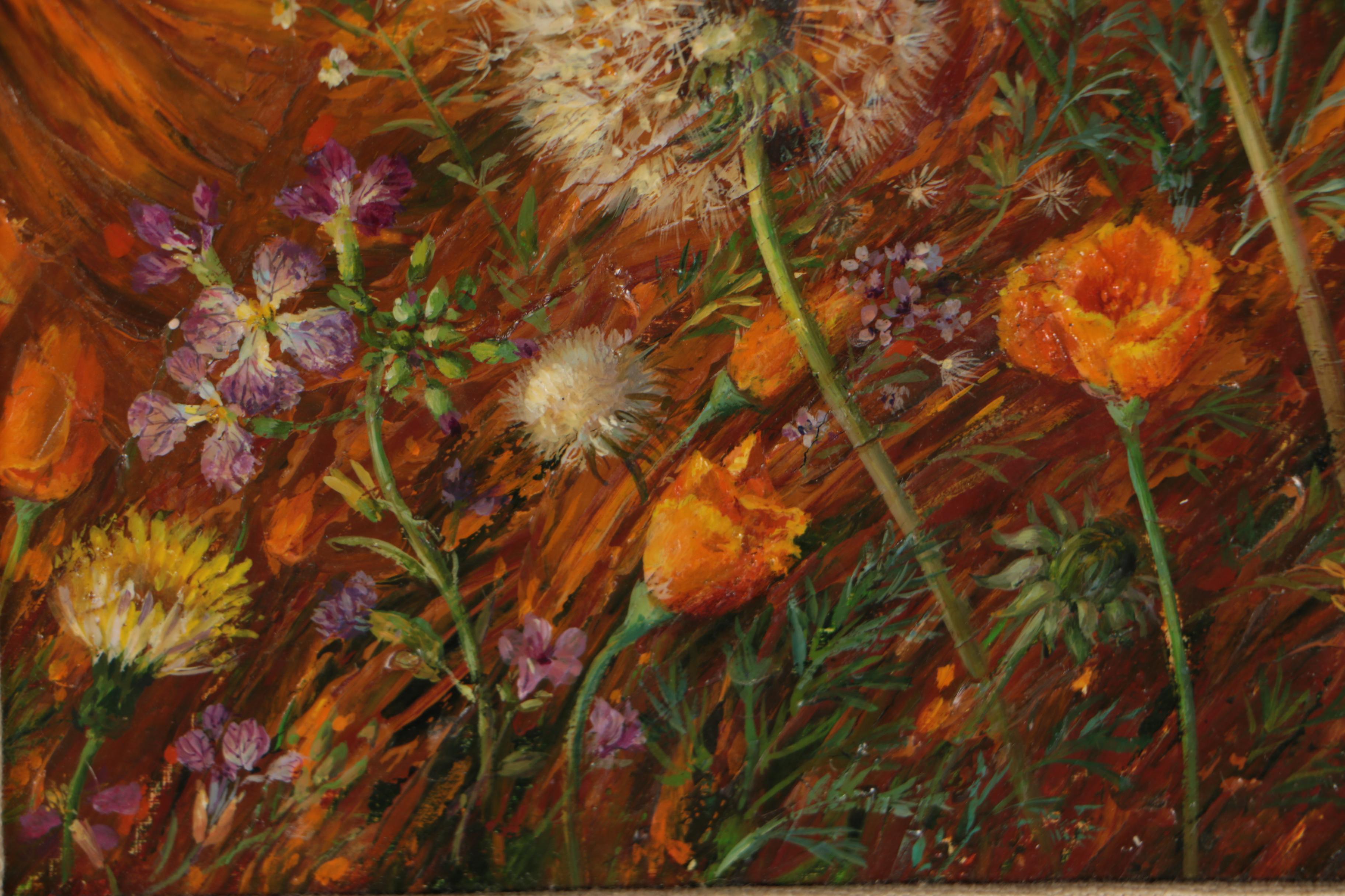 Ruth Chatfield Casein Painting "Golden Field"